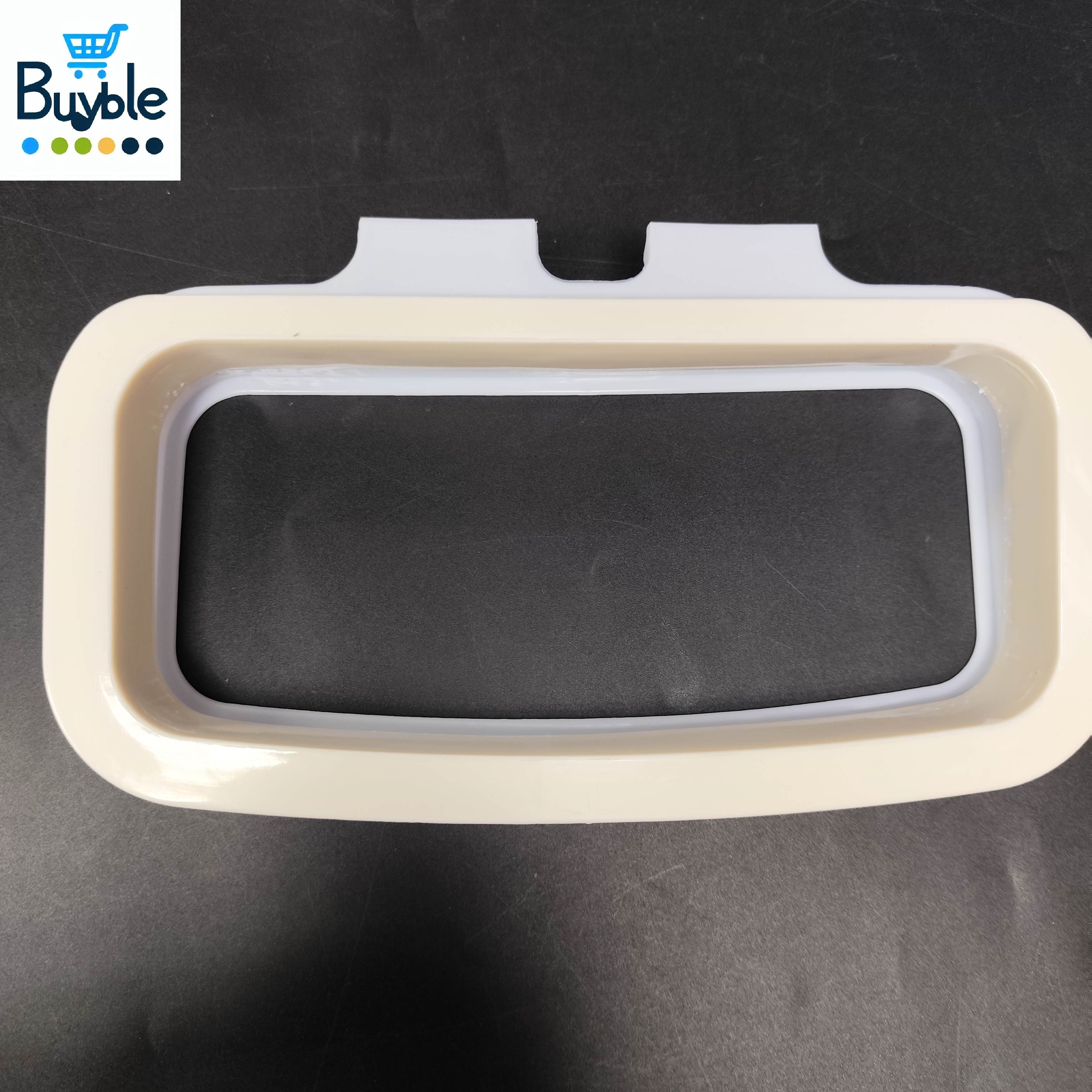 多功能櫥櫃門垃圾袋掛架 毛巾架 - 白色+藍色