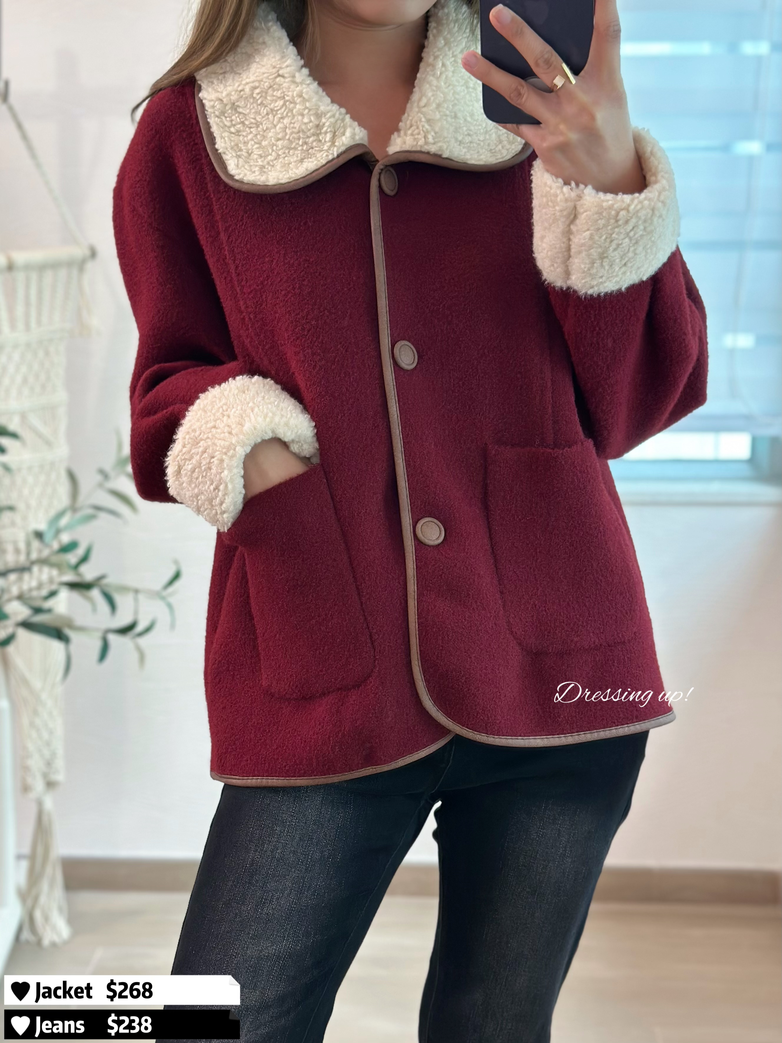 新年限定｜羊羔毛針織外套