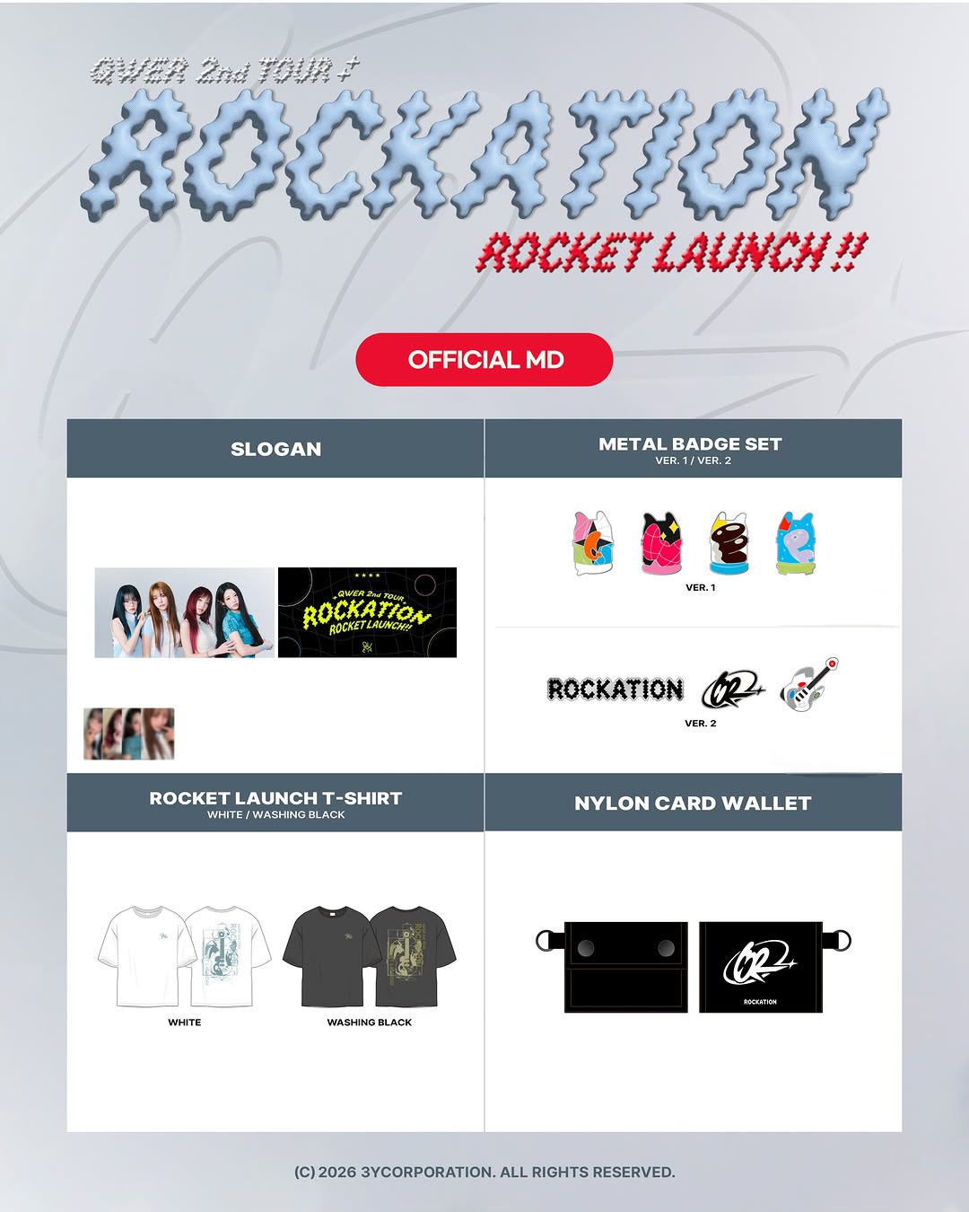 [QWER] QWER 2nd tour ROCKATION: ROCKET LAUNCH in SEOUL OFFICIAL MD
