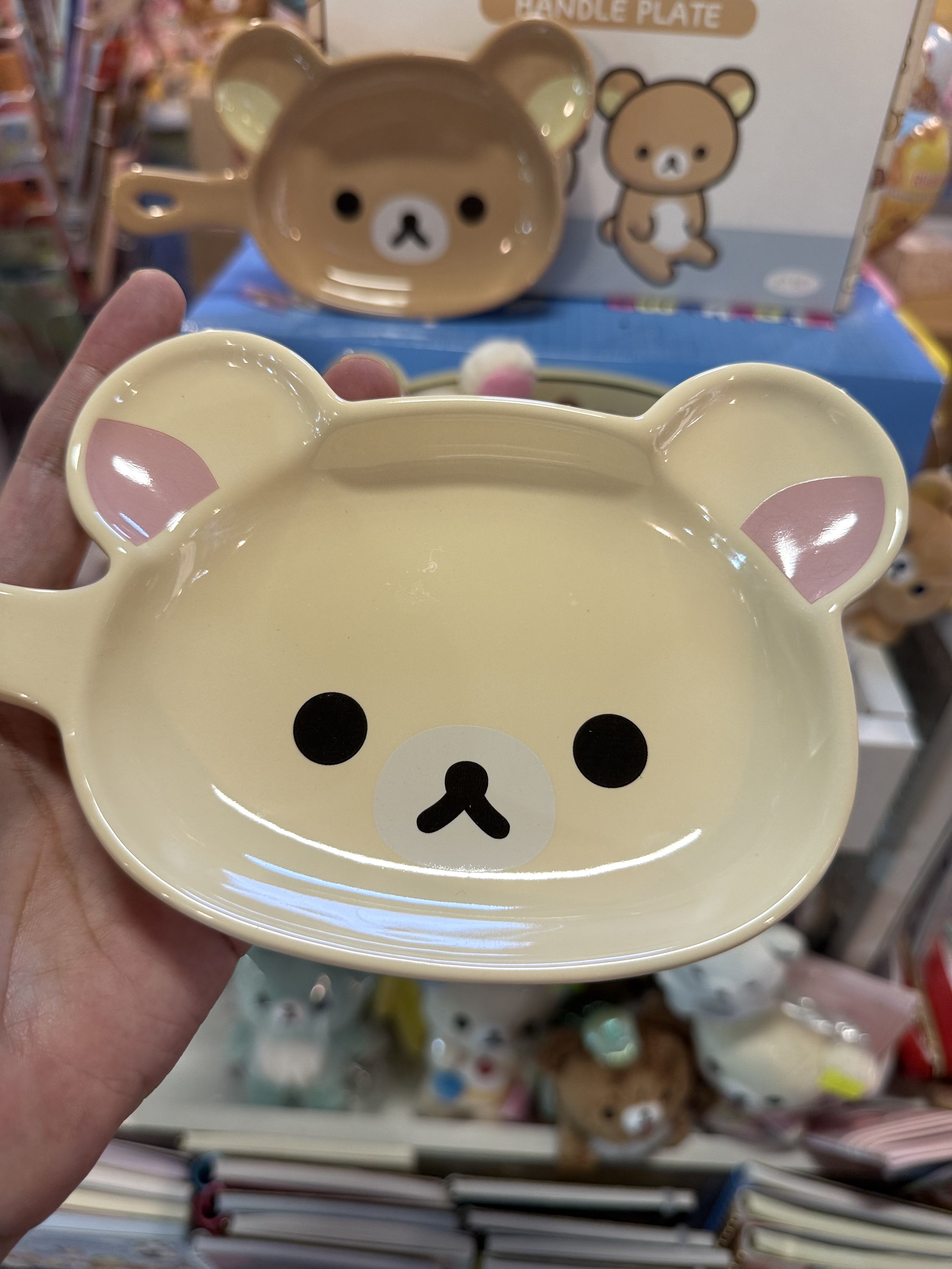 《預訂貨品》全新韓國限定 Rilakkuma手柄陶瓷碟仔套裝 （1套2個。1啡熊1白熊）
