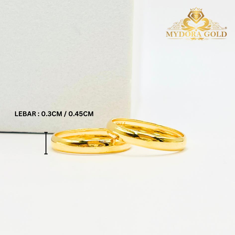 MYDORA Cincin Belah Rotan Licin | Lord of the Ring | EMAS 916/22k