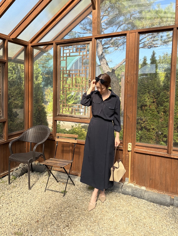 The Colette Wrap Set (Navy)