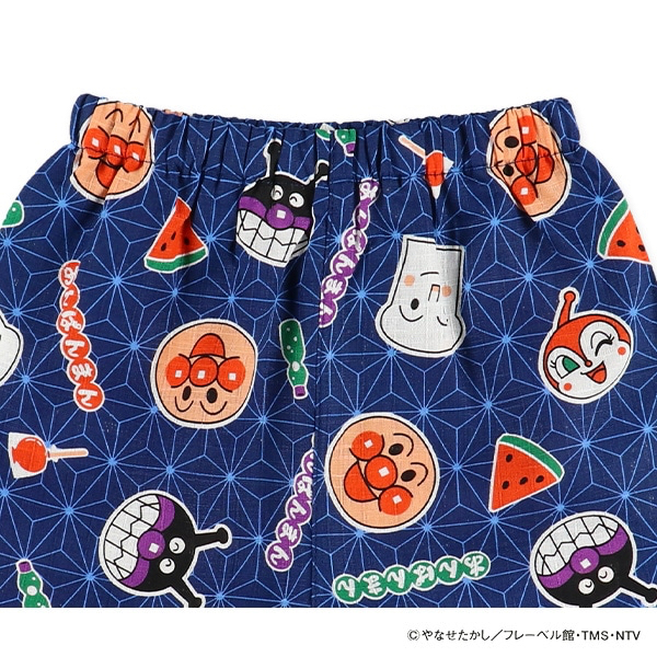 🇯🇵預訂 日本直送🇯🇵麵包超人滿印純棉藍色甚平上下套裝