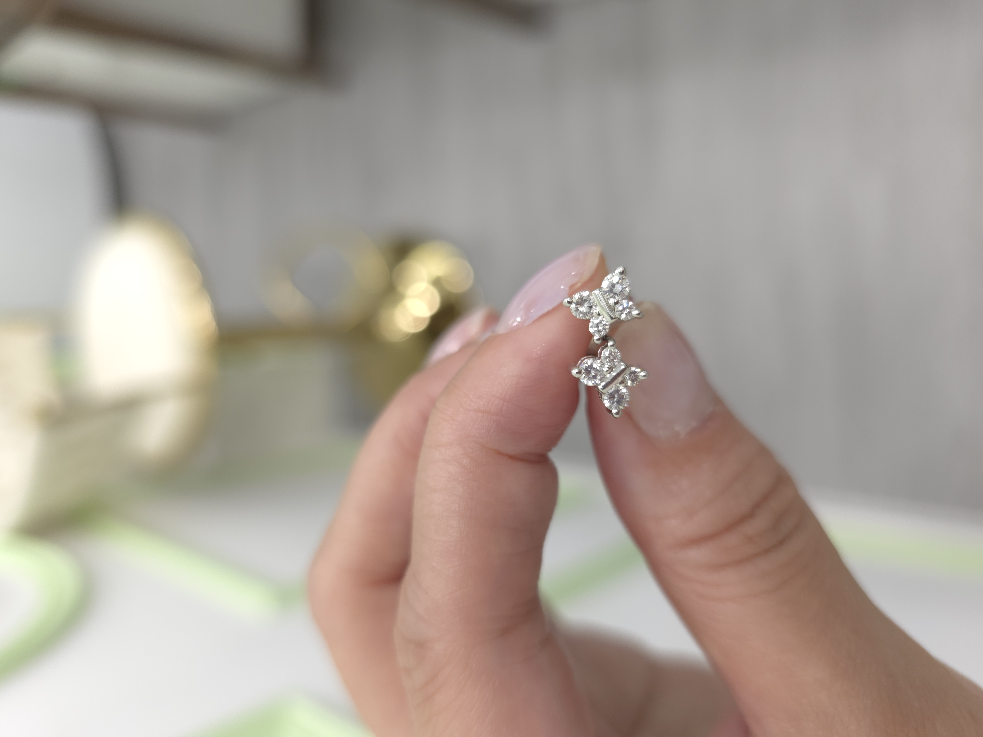 18K 鑽石耳環 D0.5