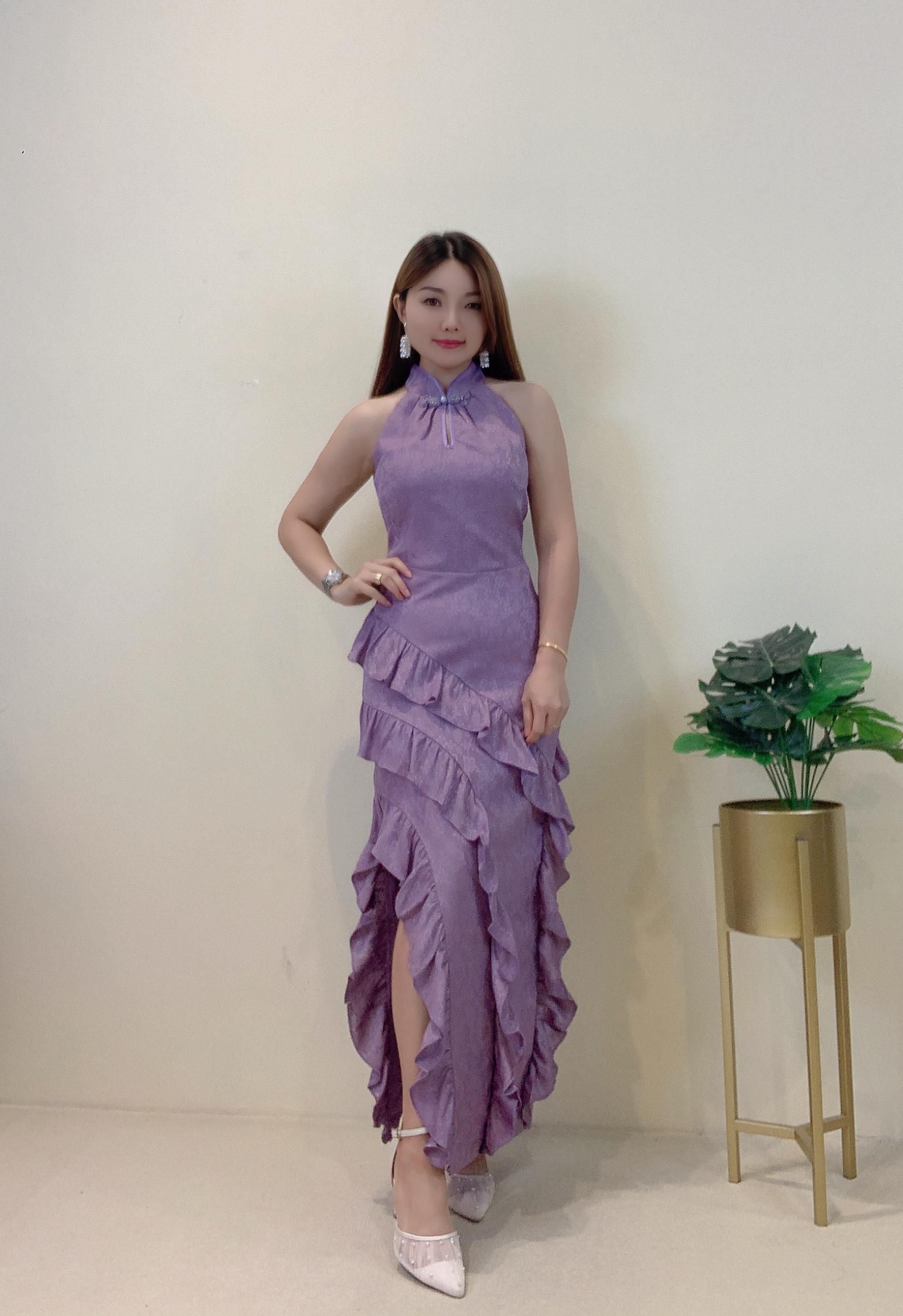 Cut in旗袍连身裙 2112