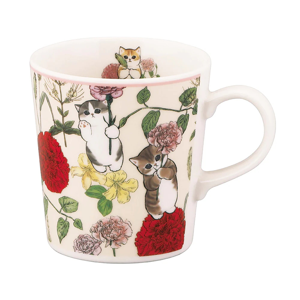 ✈️日本直日本Mofusand ×日比谷花壇 - 300ml馬克杯 ( 粉紅色 / 米色 )