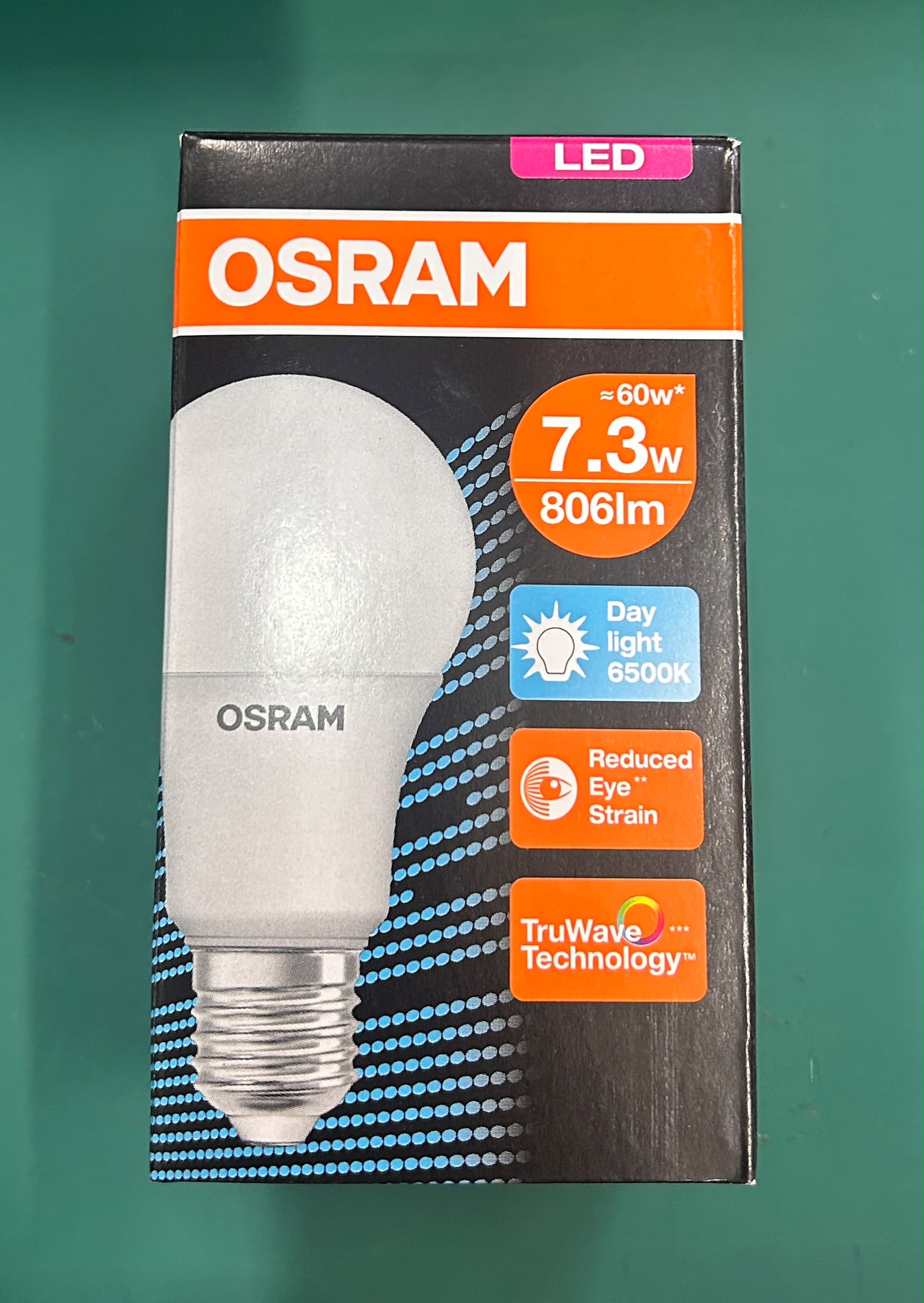 OSRAM 7.3W E27 DAYLIGHT 6500K VALUE CLASSIC AC65034