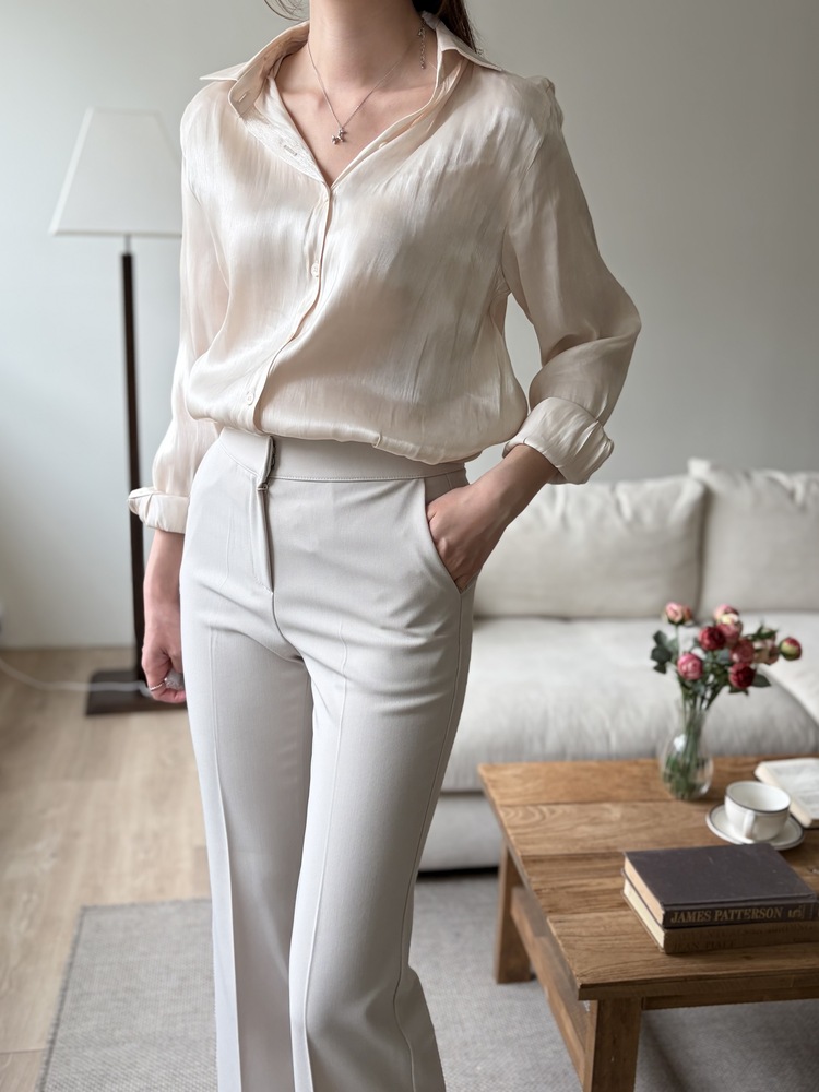 Silken Glow Shirt (Cream)