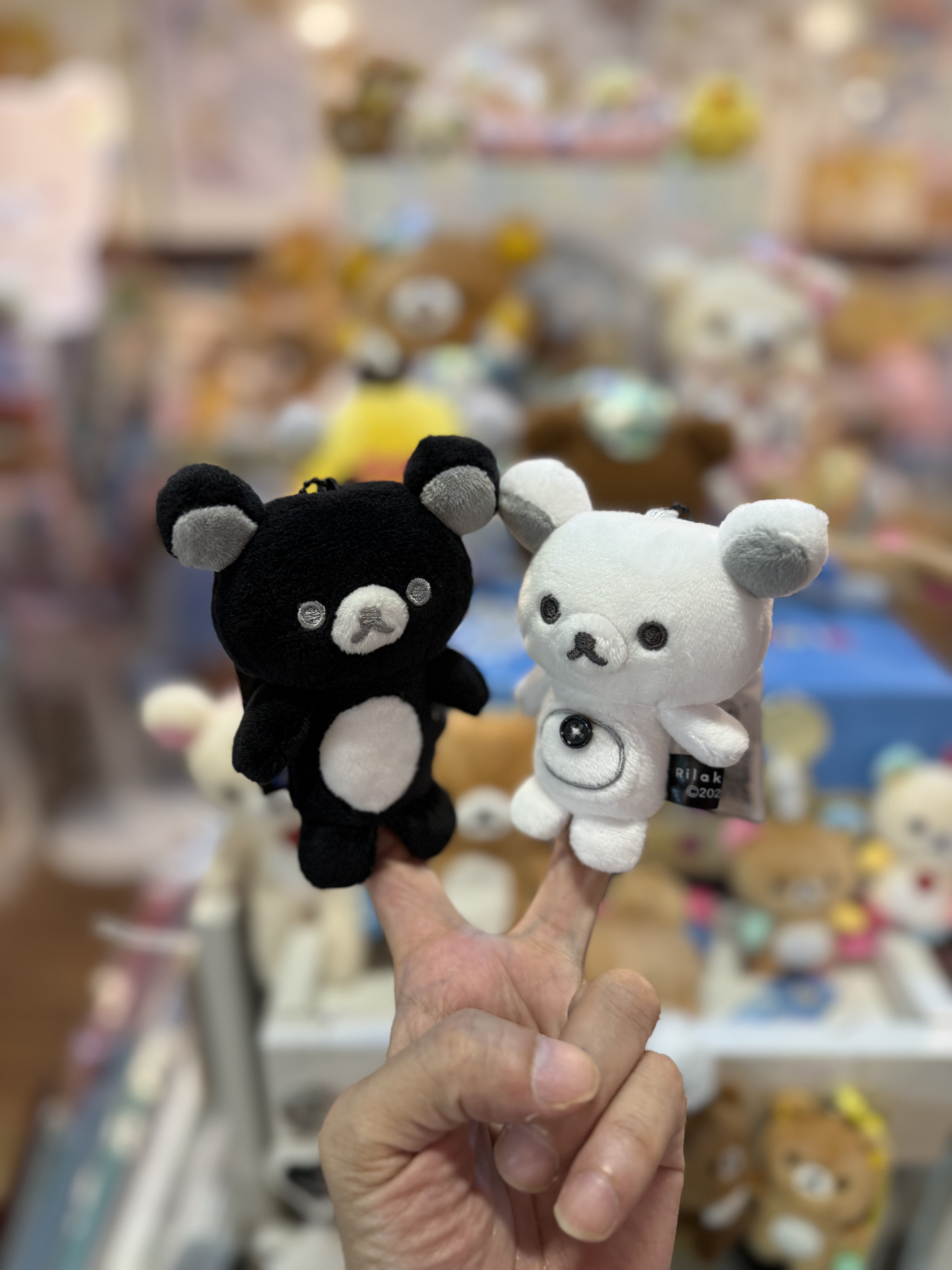 《現貨》全新Rilakkuma黑白造型指偶掛飾