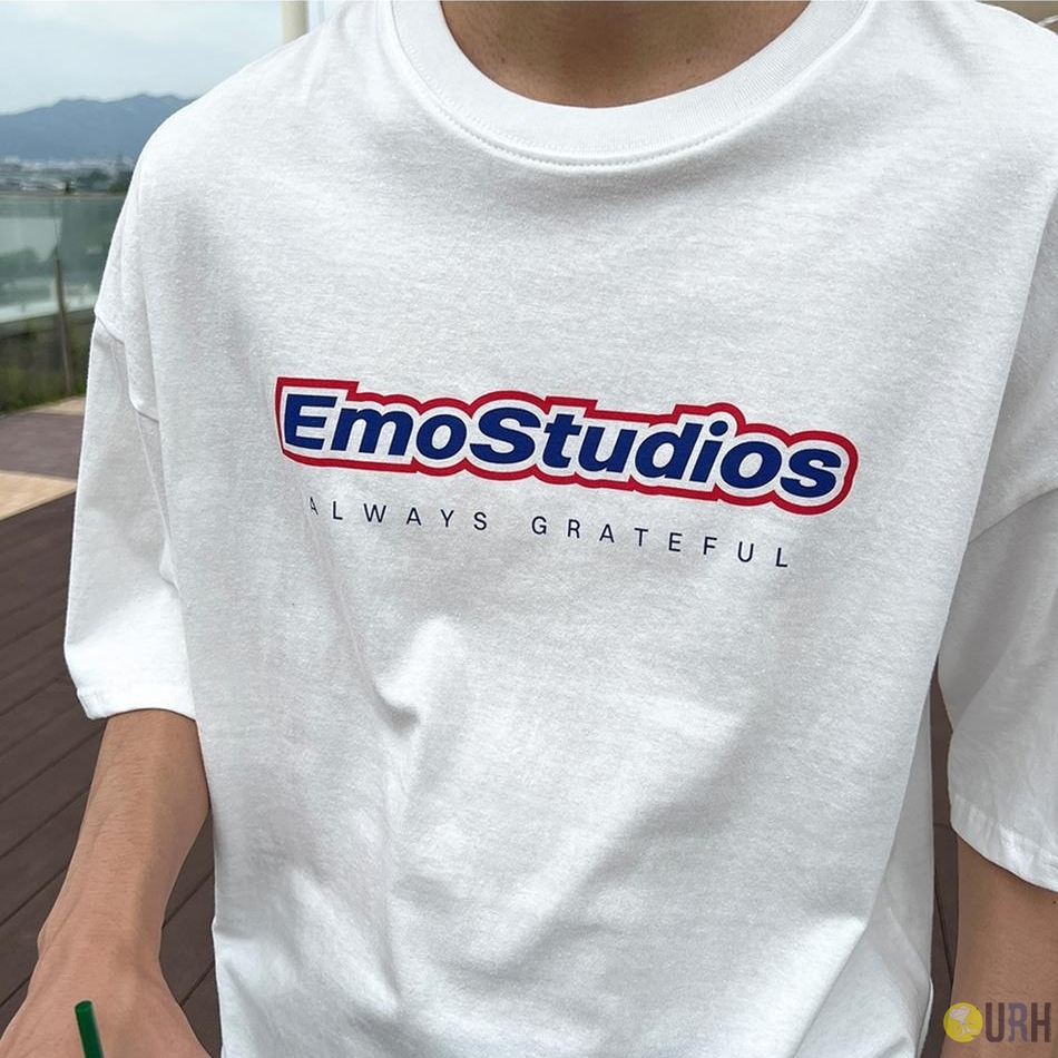 【100%保證韓國直送】Emo Studios 街頭前後標誌英文字母印花寬鬆落肩短袖Tee 👕 [3 color] RG165923