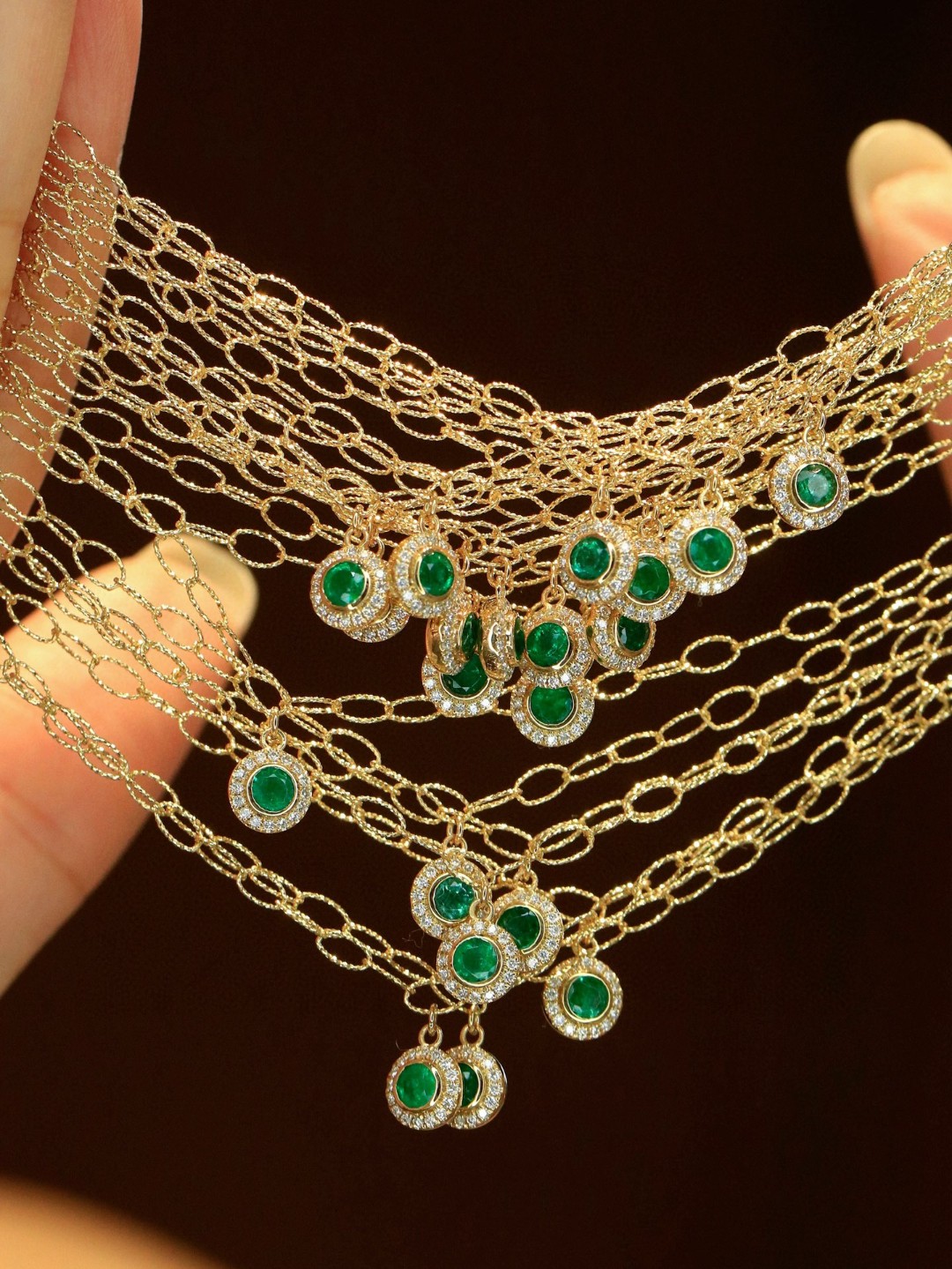 18K Emerald Diamond Bracelet 