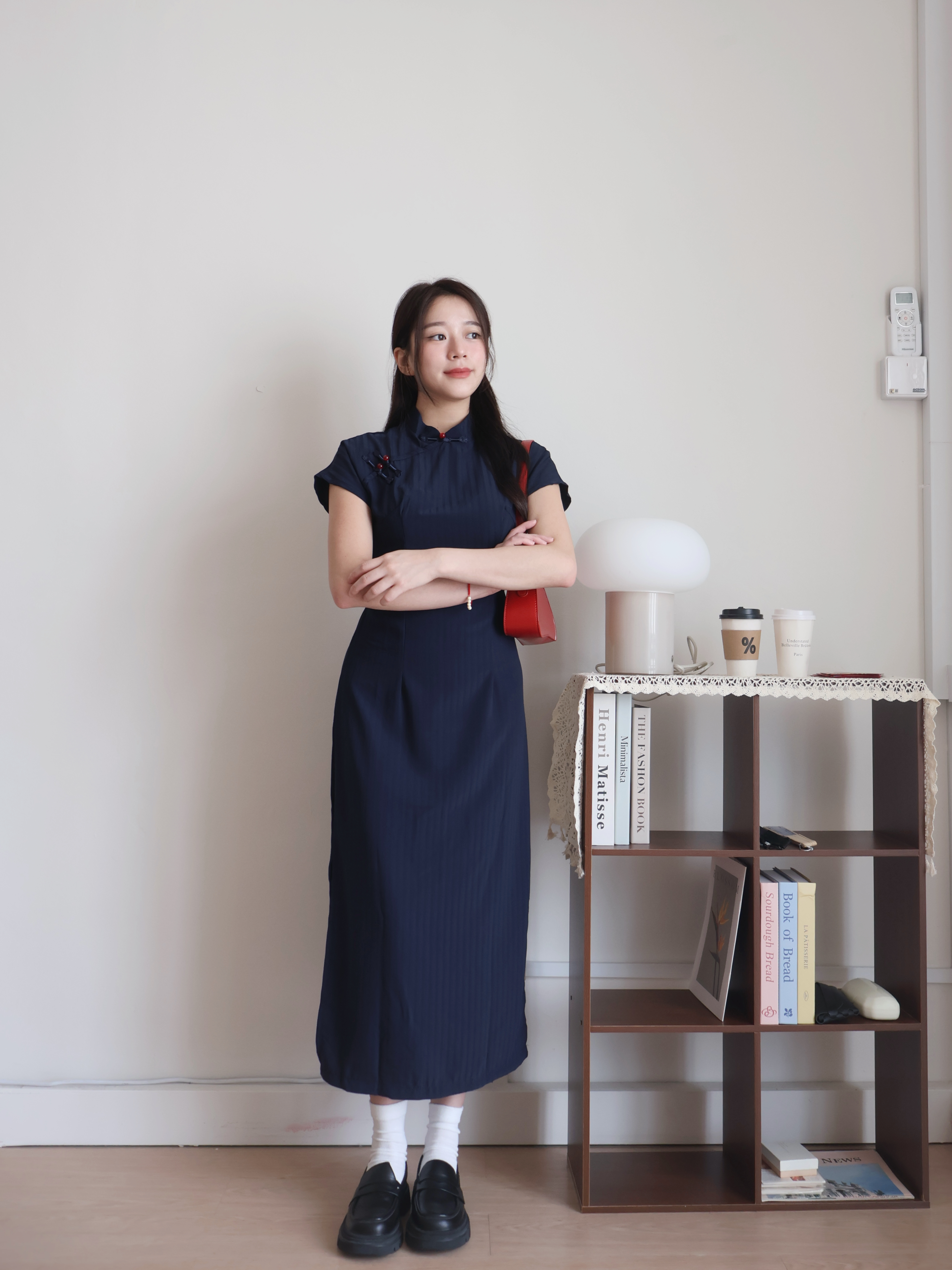 Chris Side-Slit Cheongsam | Blue