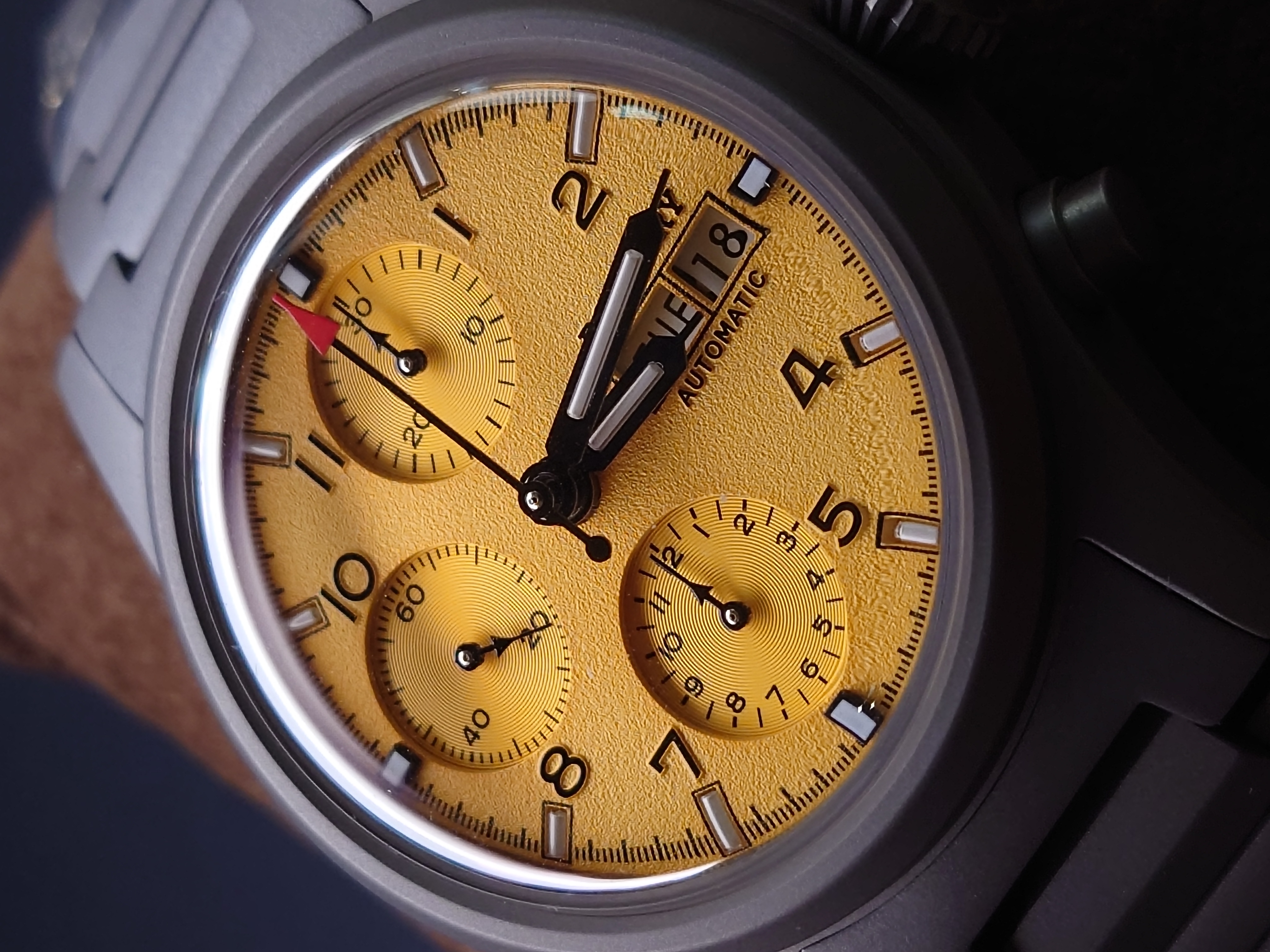 Boderry Landmaster Titanium Chronograph Automatic -  BD-A18T-05B Yellow