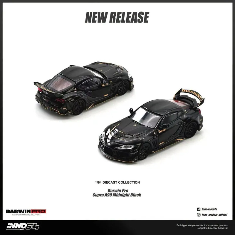 (預訂 Pre Order) INNO64   ( IN64-A90DP-GBLACK ) 1/64 DARWIN PRO Supra A90 Gloss Black