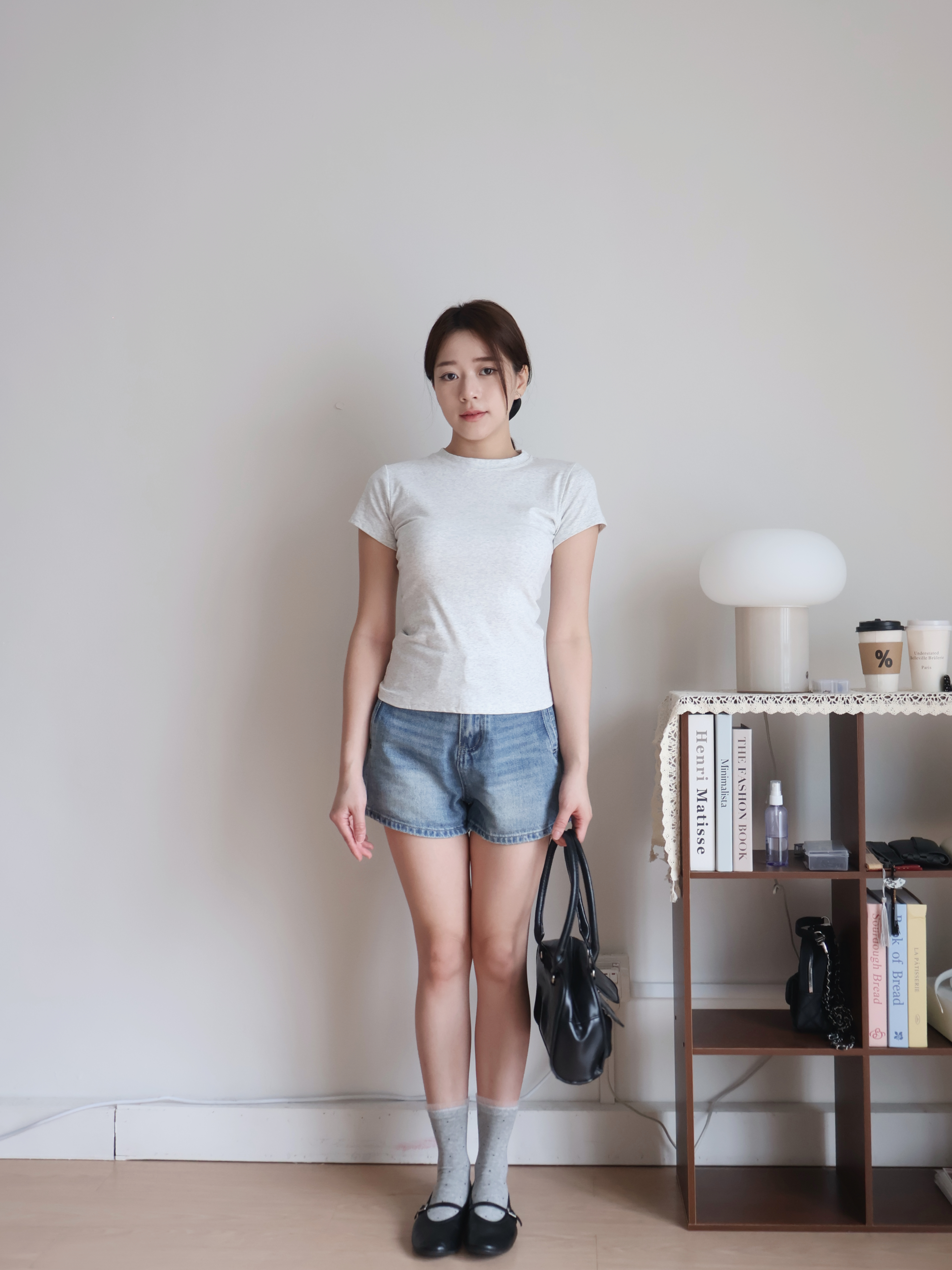Hailey Cotton Tee | Ash
