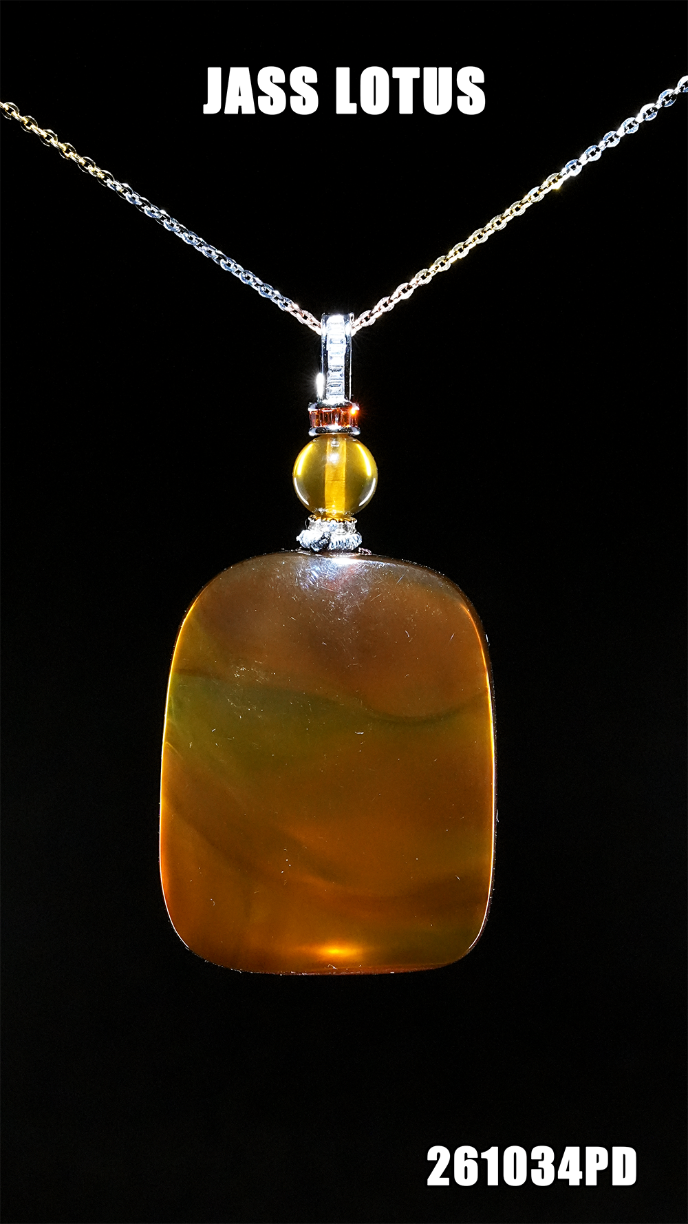 緬甸天然琥珀棕紅飄蜜珀無事牌吊墜