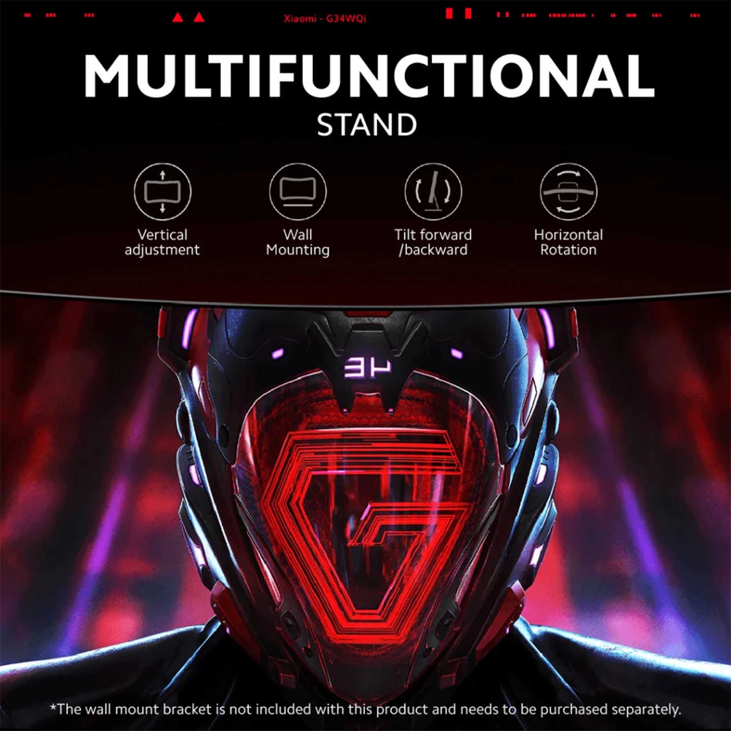 Xiaomi 34" G34WQi Curved Gaming Monitor 180Hz (ELA5458UK)