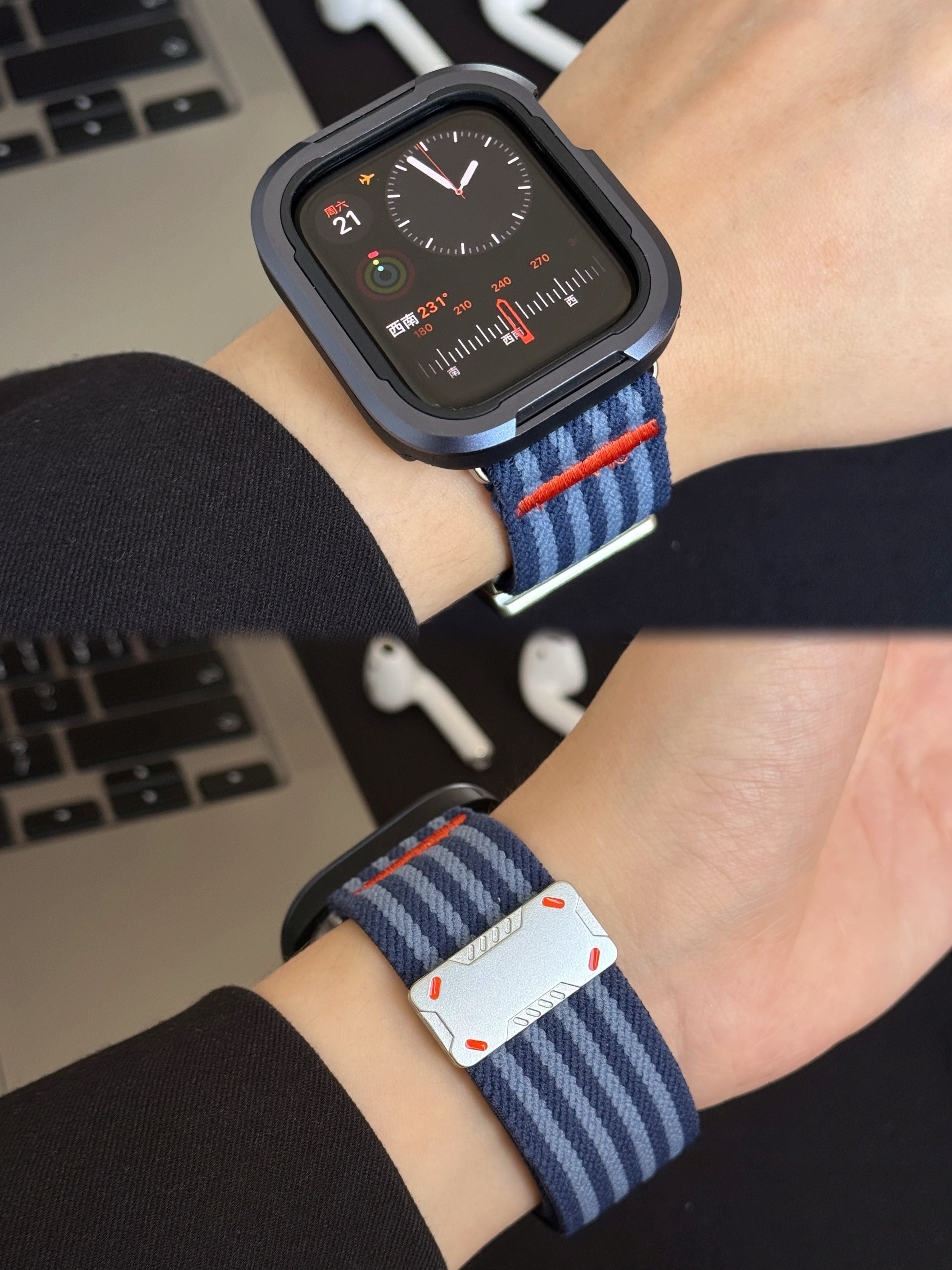 智能手錶帶 機甲工裝磁性扣系列