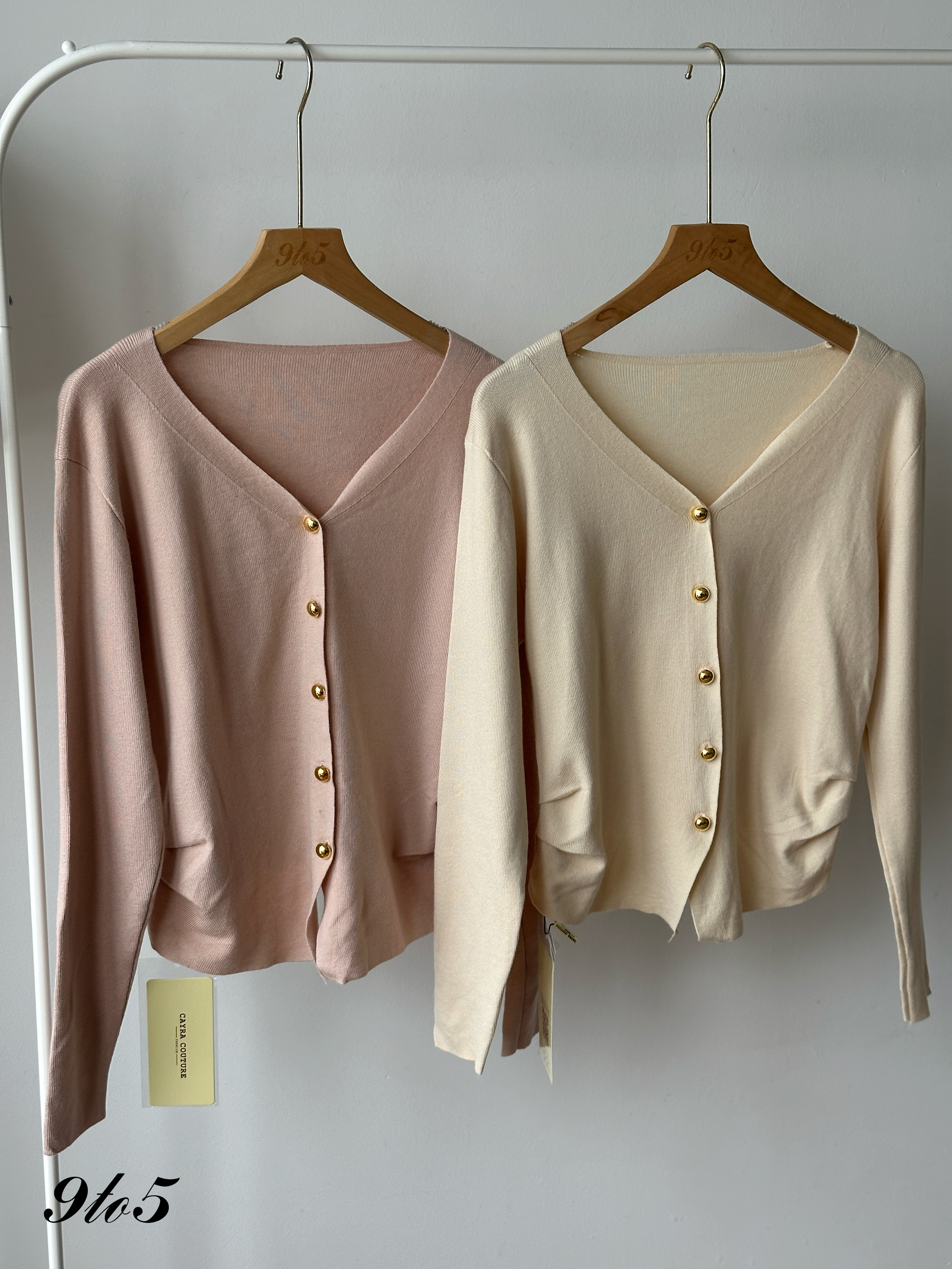 T4407 V Neck Knit Cardigan - 4 Colors 
