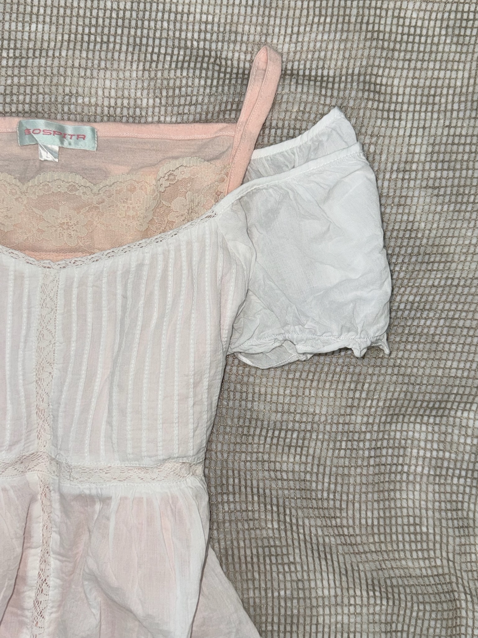 Sweetheart Marshmallow Corset Feminine Lace-Trimmed Top Set