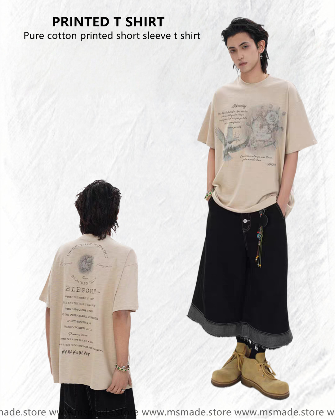 M25 美式印花短袖t恤