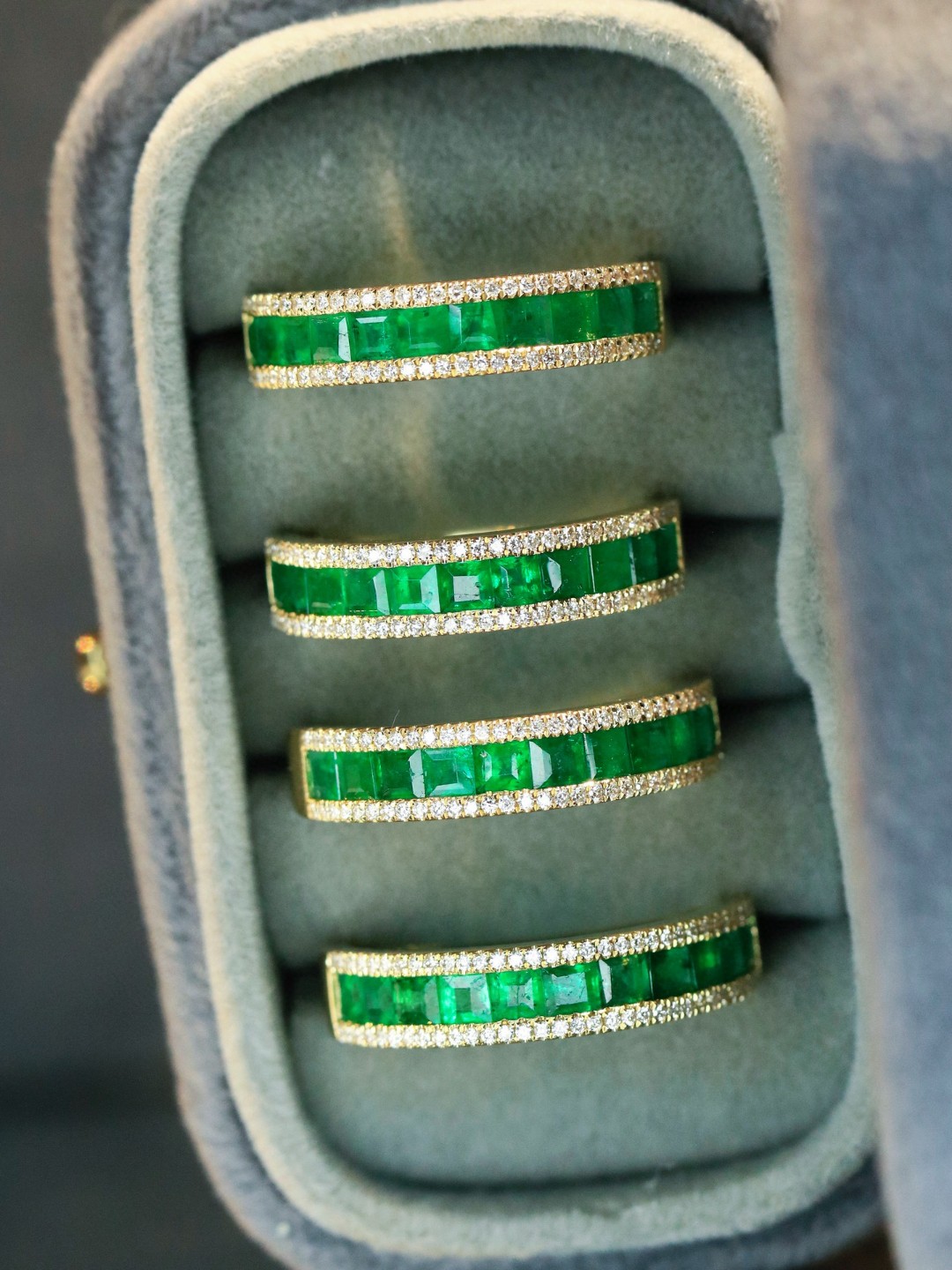 18K祖母绿鑽石戒指 E1.02 D0.17 G3 S16