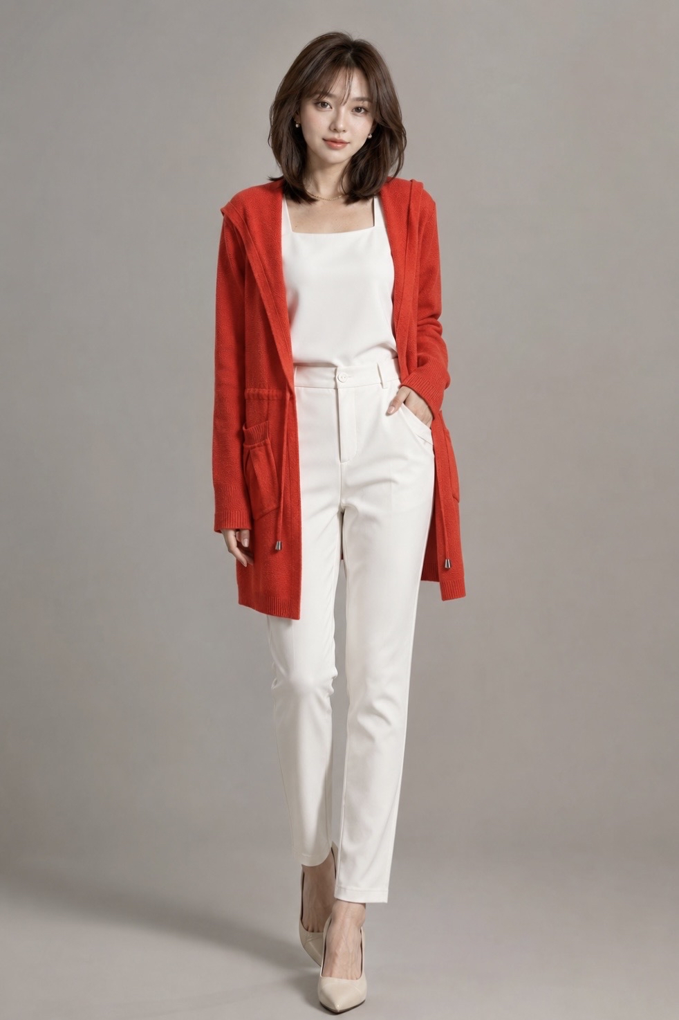 979 Aurora Cozy Knit Hooded Cardigan
