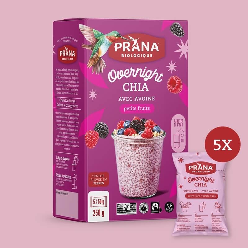 Prana 有機奇亞籽隔夜燕麥 3盒裝