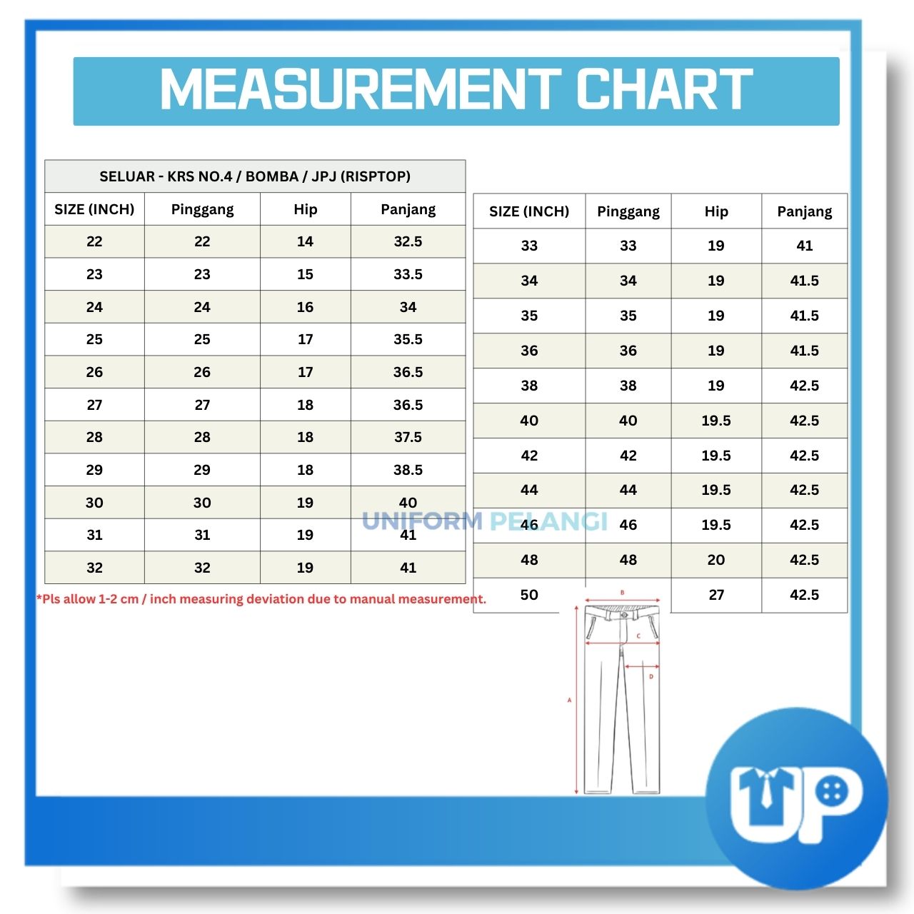 Seluar Kadet Remaja Sekolah KRS No4 Seluar Panjang Sekolah Kokurikulum Uniform Persatuan