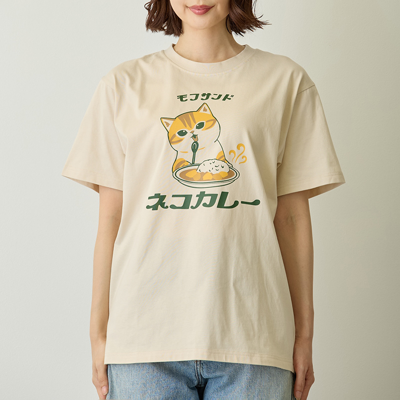 🎀【預訂】 mofusand T-shirt 咖哩