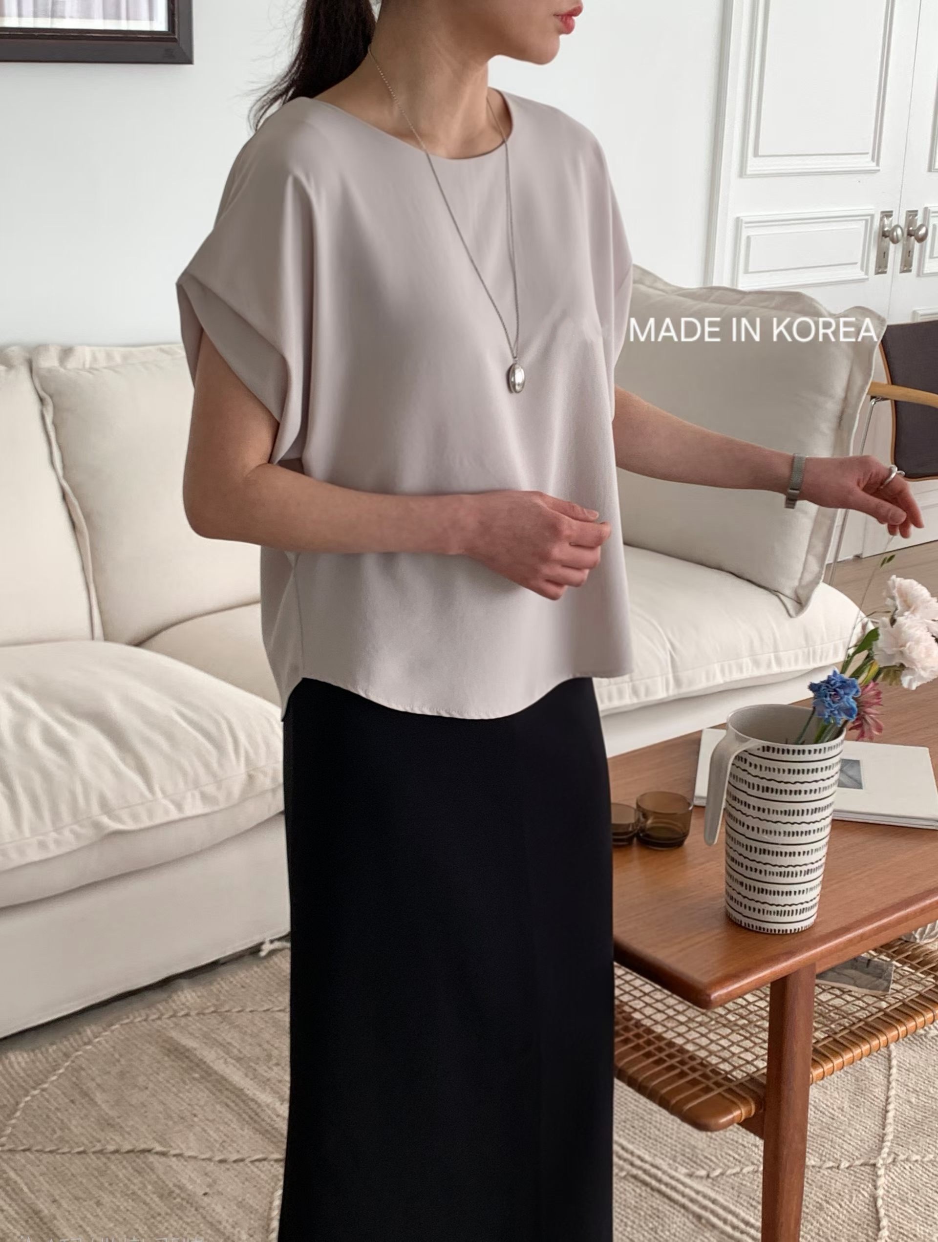 G6185 韓國🇰🇷靚色摺袖top