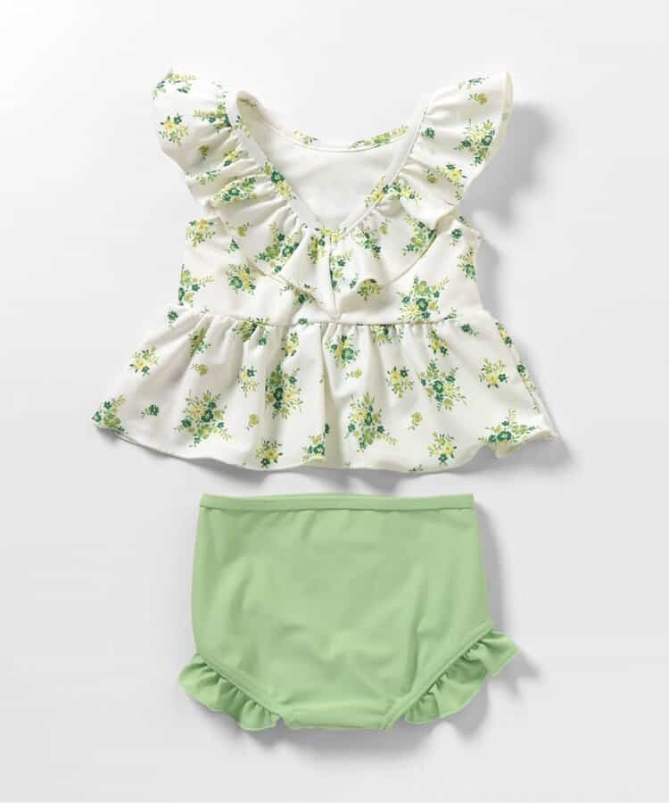 🇯🇵預訂 日本直送🇯🇵Apres les cours六色圖案印花荷葉邊後背V領分體泳衣