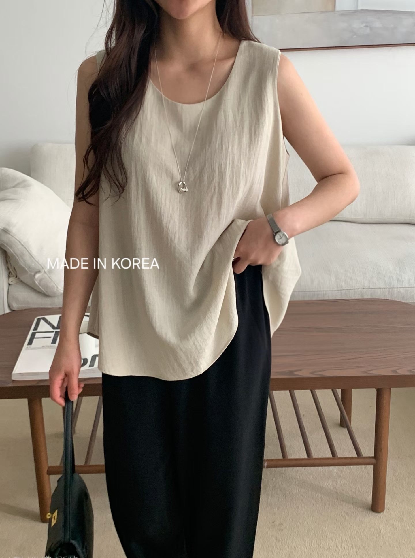 G6455 暗紋布料背心
