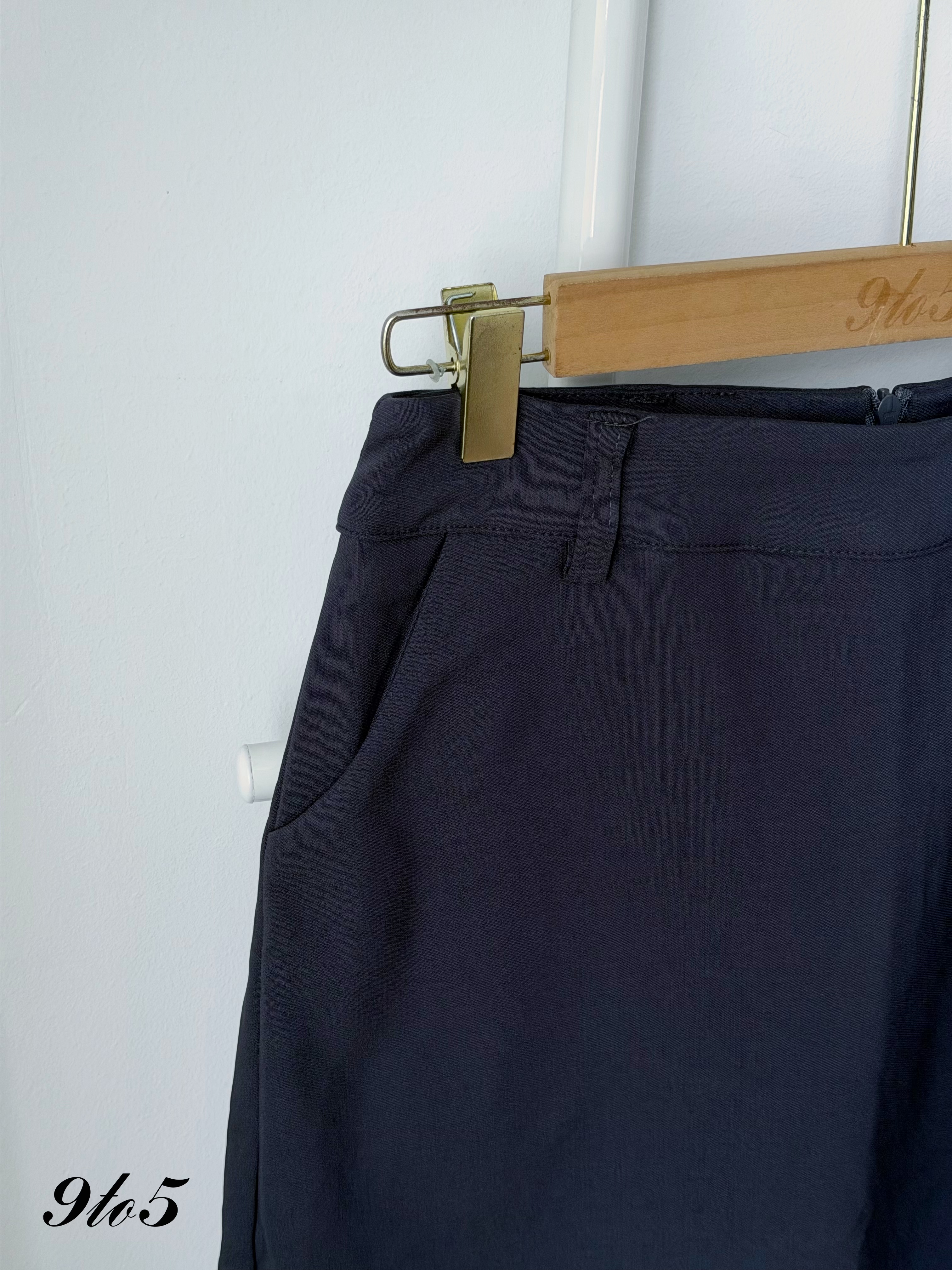 S2028 Midi Pencil Skirt - Black & Grey