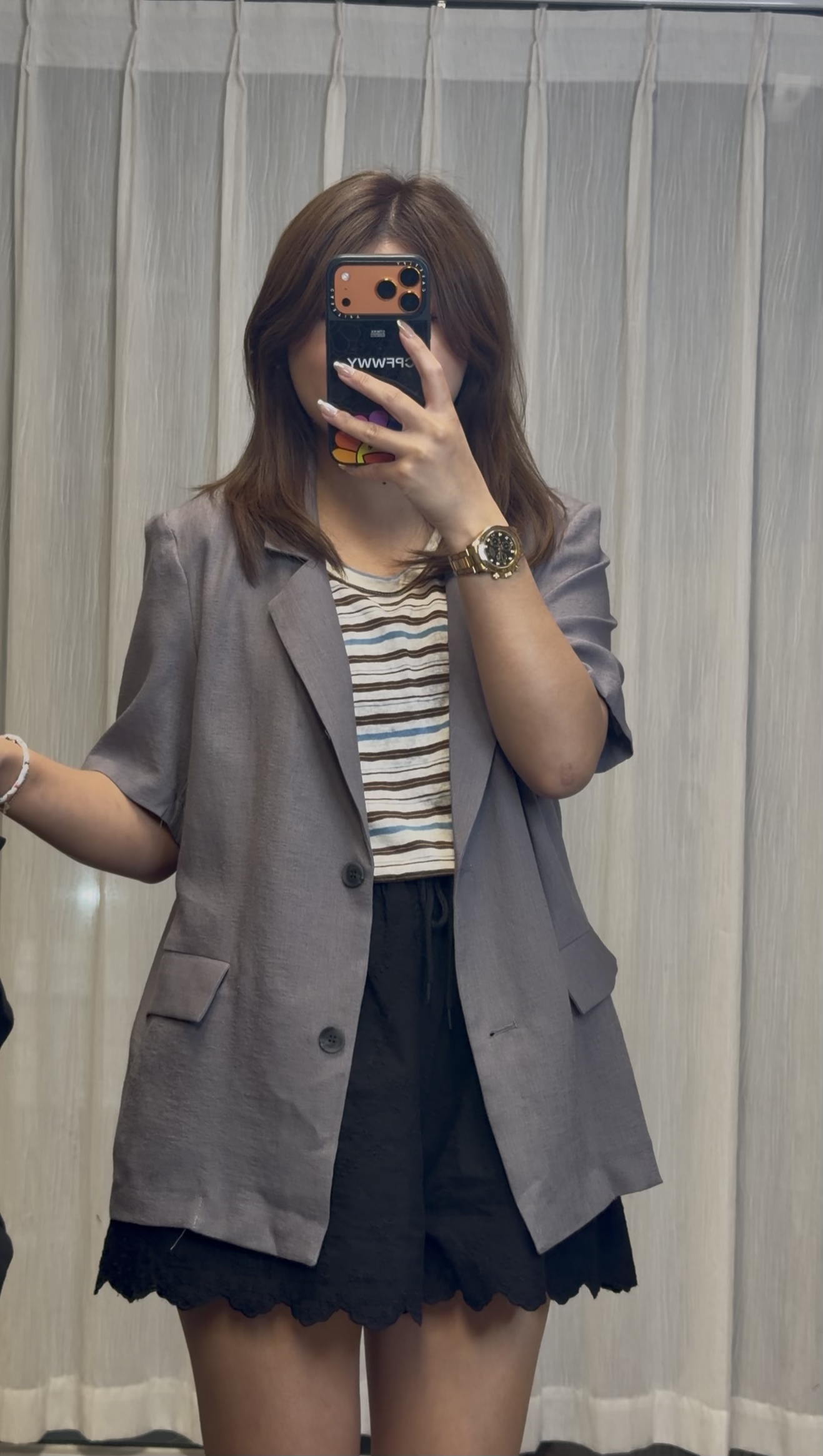 #221118 麻質短外套