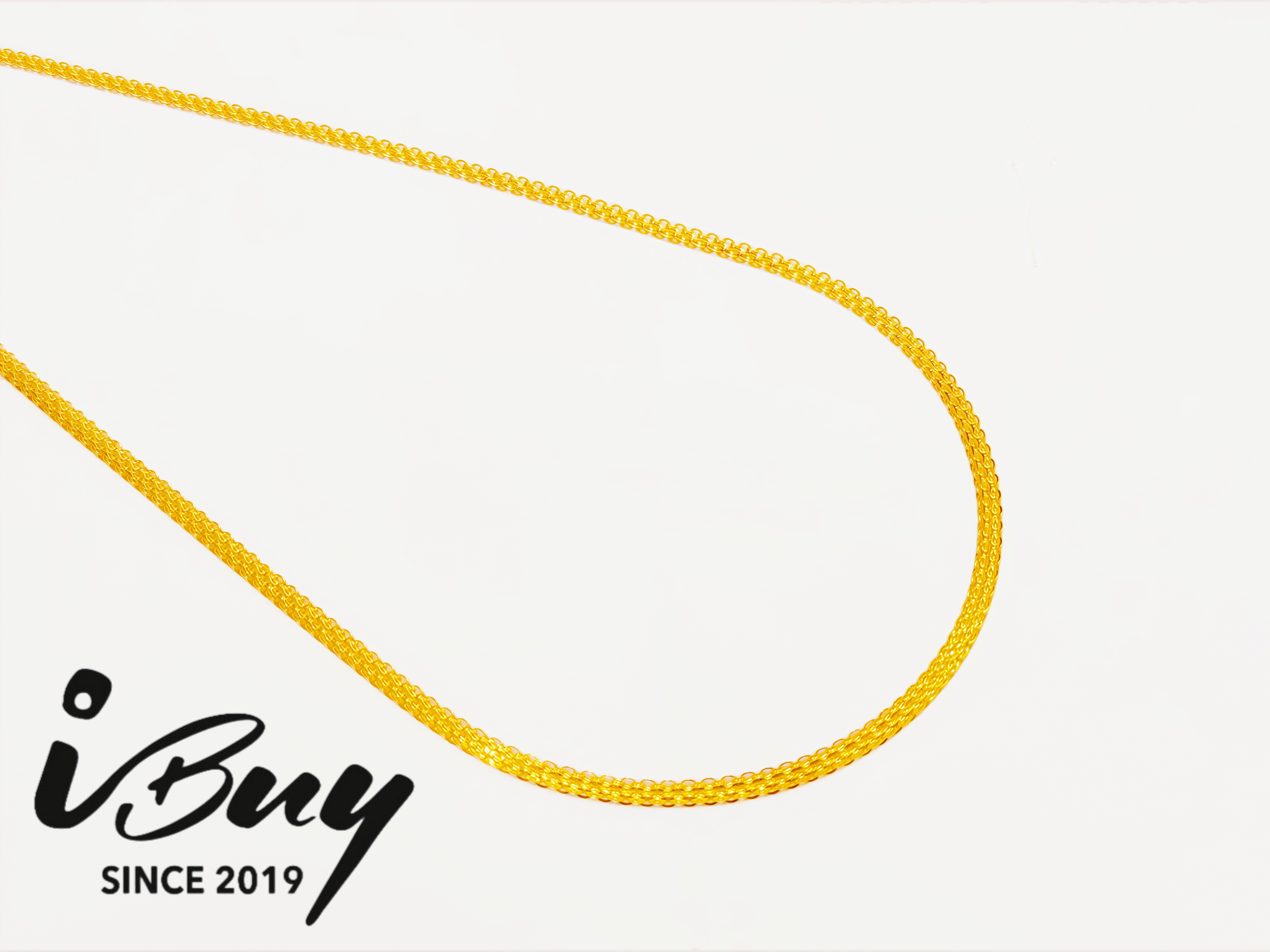 916 GOLD MILAN 3 LINE NECKLACE 916 金 米兰3行项链