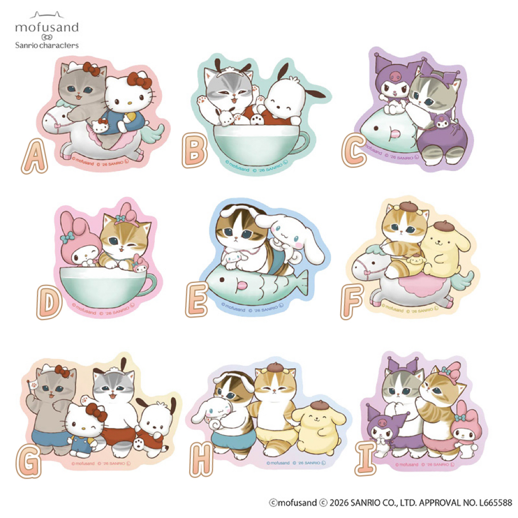 🎀【預訂】Sanrio x Mofusand 貼紙