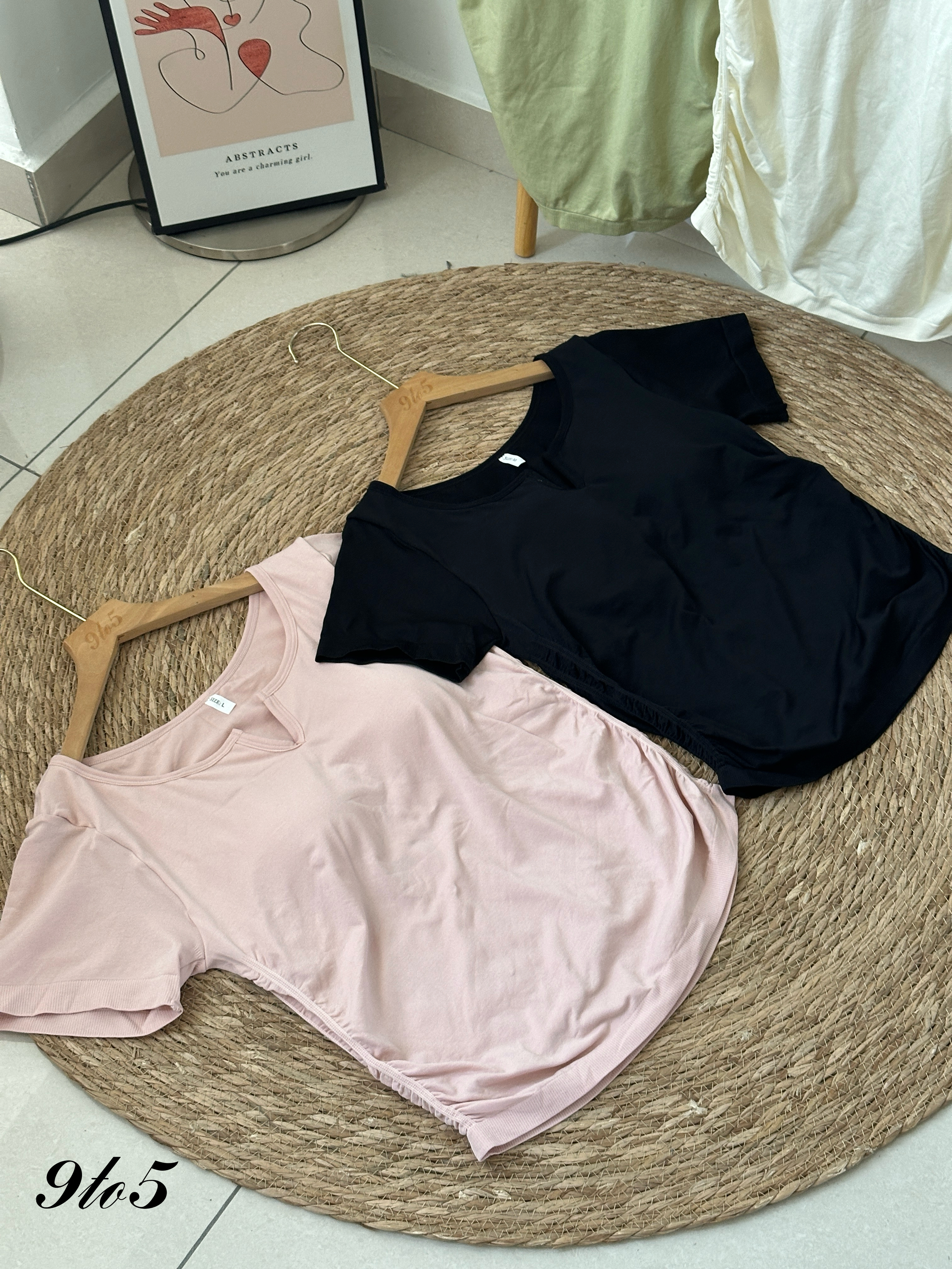 T4086 Short Sleeve Bra Top - 4 Colors 