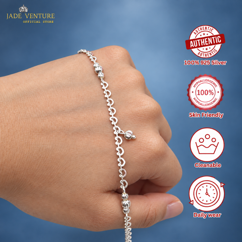 LA1156 Elegant Heart Beads Adult Chain 