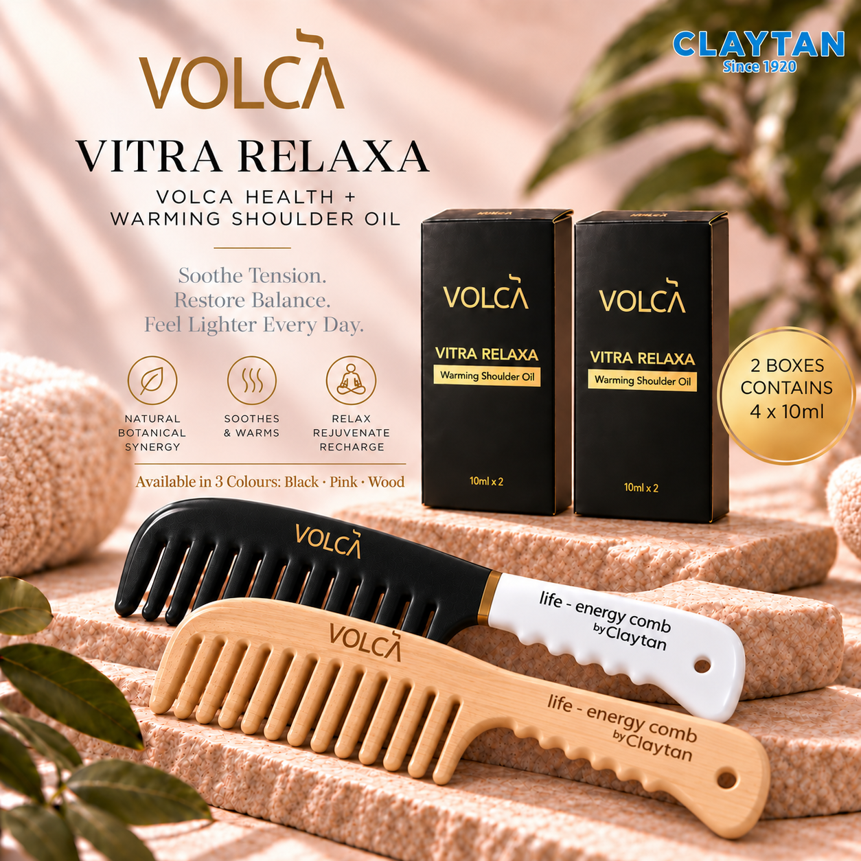 VOLCA Health Set | VOLCA Health + VOLCA Vitra Relaxa (Warming Shoulder Oil)