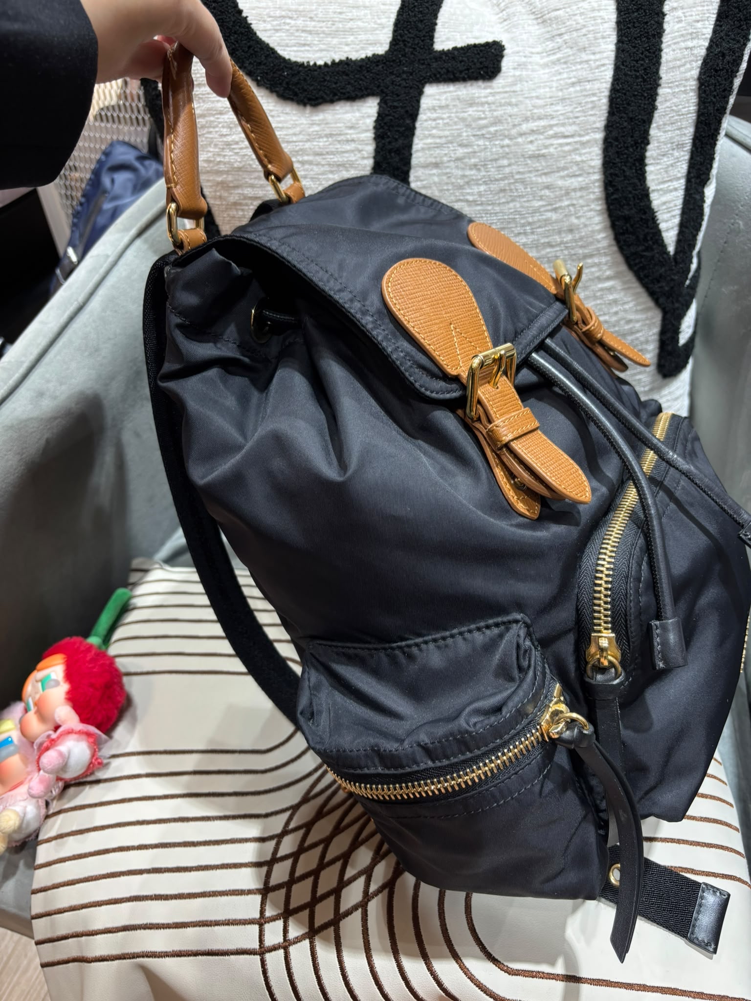 Burberry Nylon Backpack 100%Authentic, 98%New ✅Dust Bag