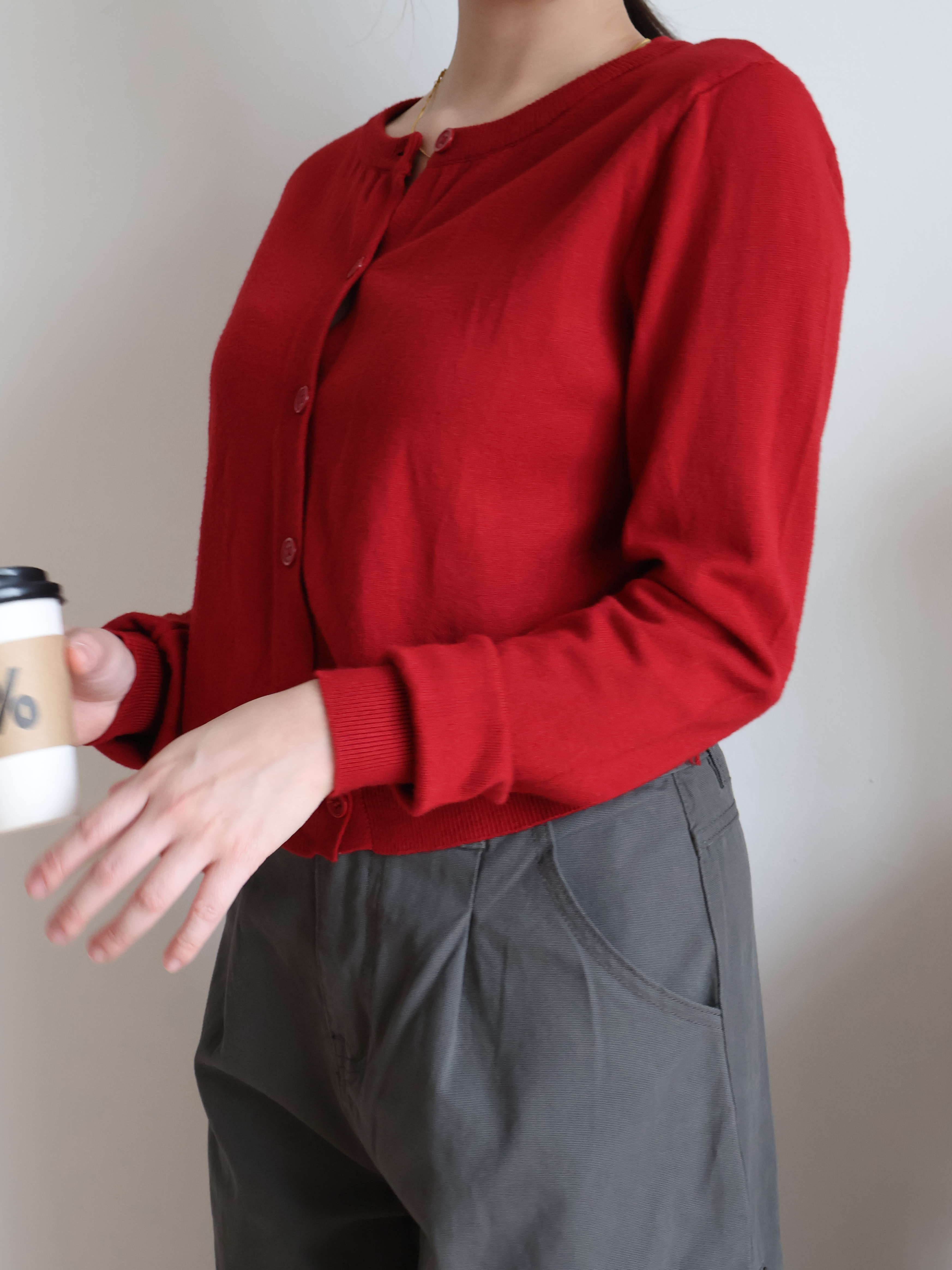 Tamie Knitted Cardigan | Red