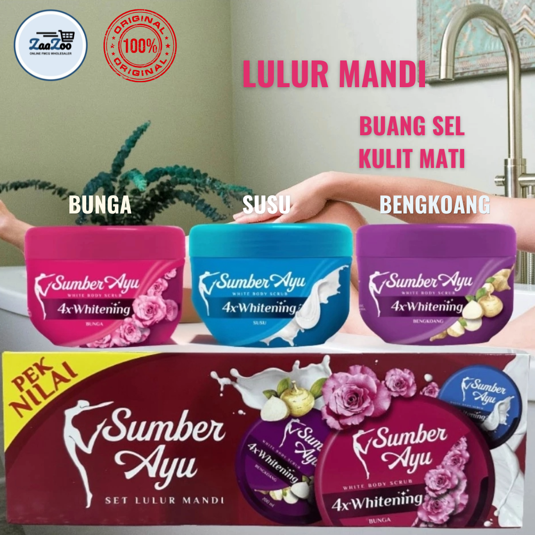 Sumber Ayu Whitening Body Scrub Lulur Mandi 200ML