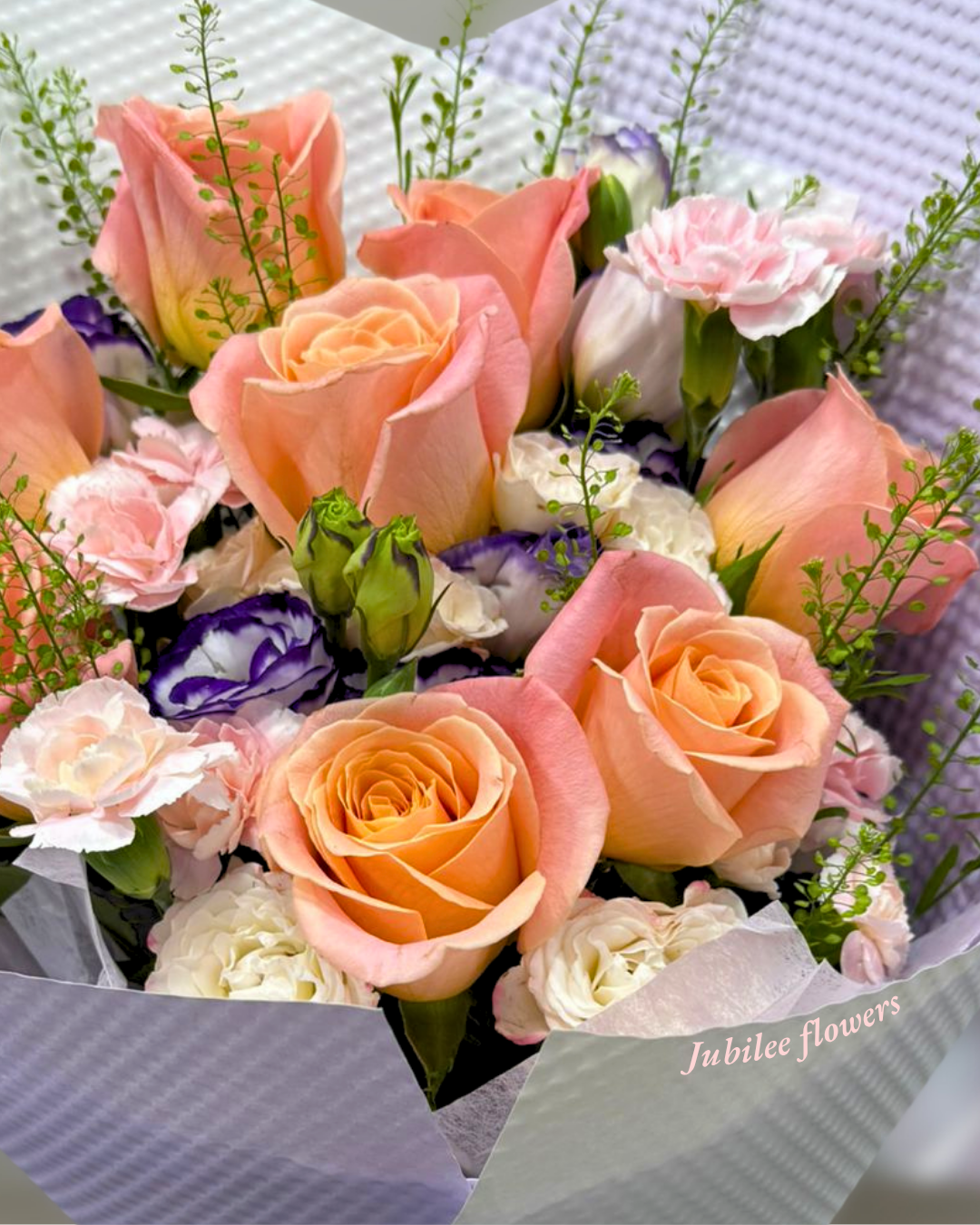 母親節 朱小姐玫瑰 康乃馨混合花束