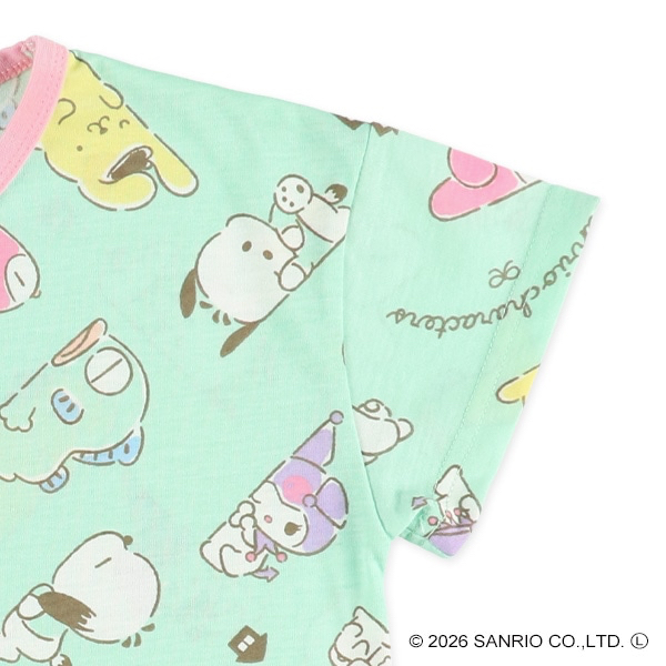 🇯🇵預訂 日本直送🇯🇵清爽材質Sanrio人物滿印短袖家居服上下套裝