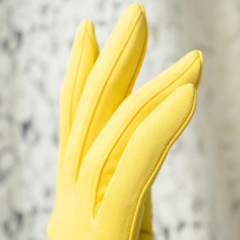 New Old Stock -1960s Made in Japan Pearl-Studded MOD Gloves(Yellow/Lavender/Pink)(MT331)