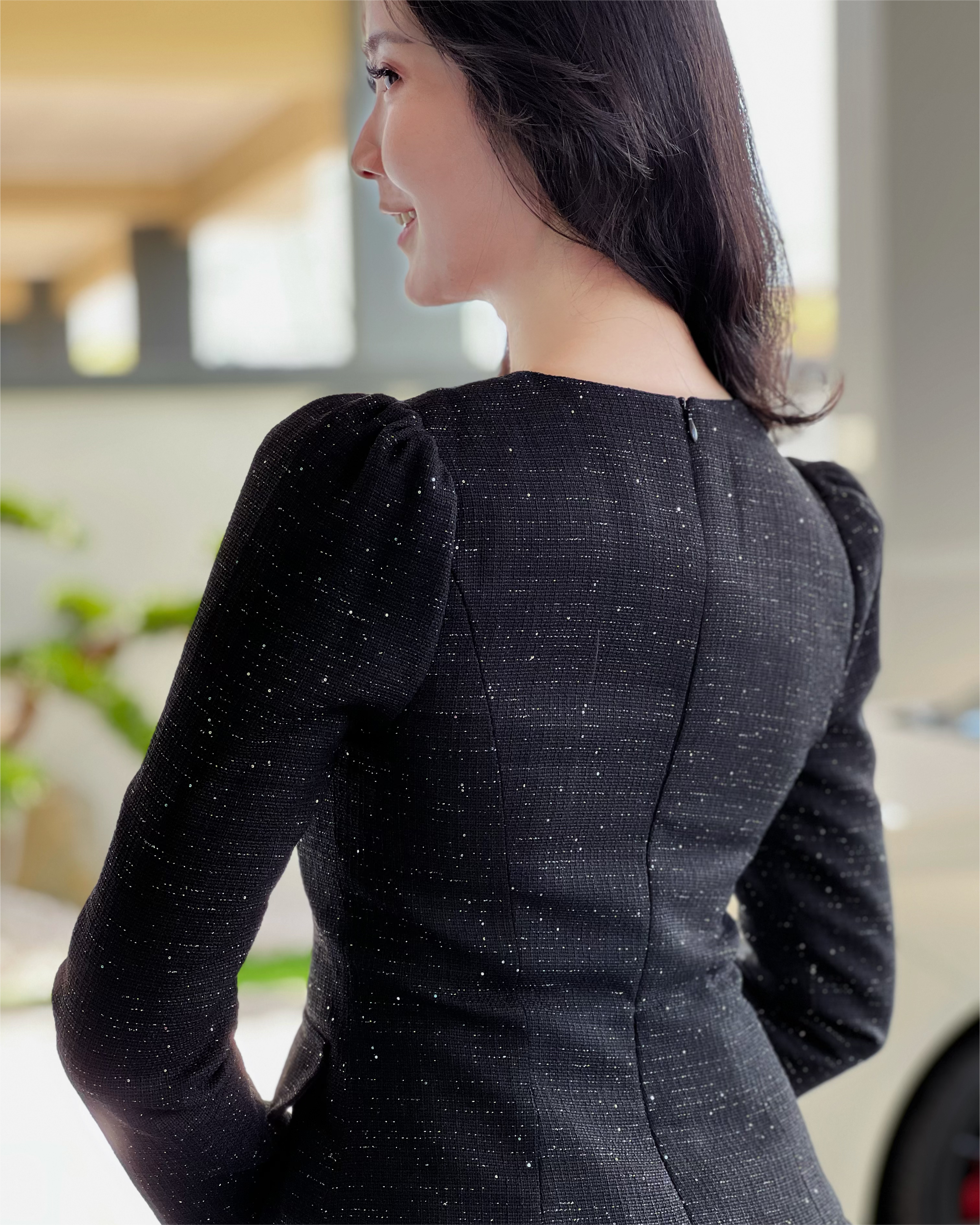 5084 Charlotte Sparkle Tweed Mini Dress