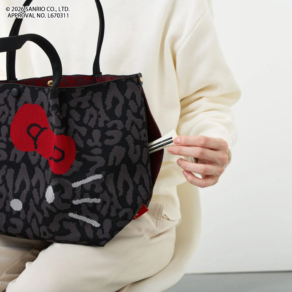 日本直送！Hello Kitty × ROOTOTE DELI LEO 豹紋針織手袋 