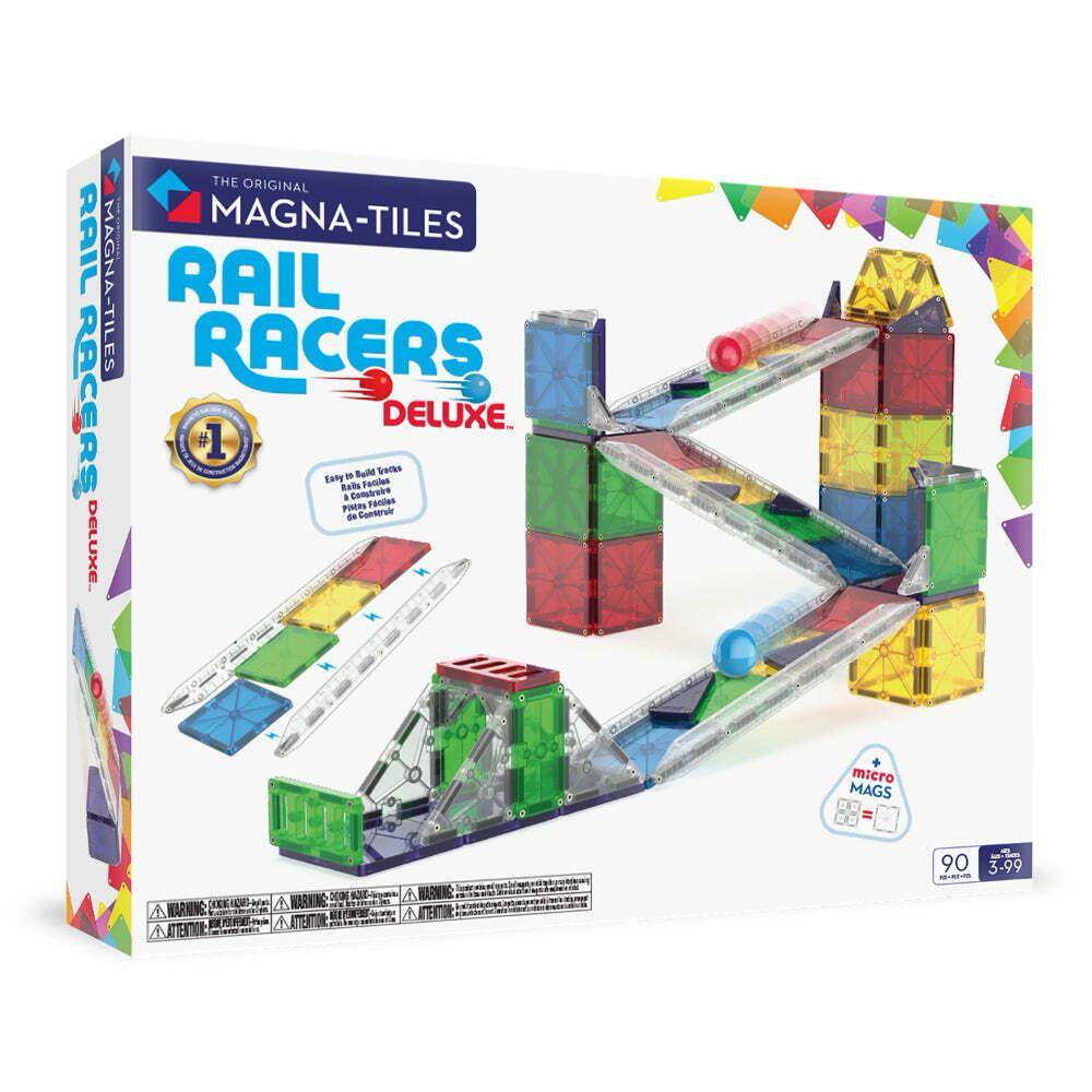 Magna-Tiles - 磁力積木賽道滑行豪華套裝 90 件組
