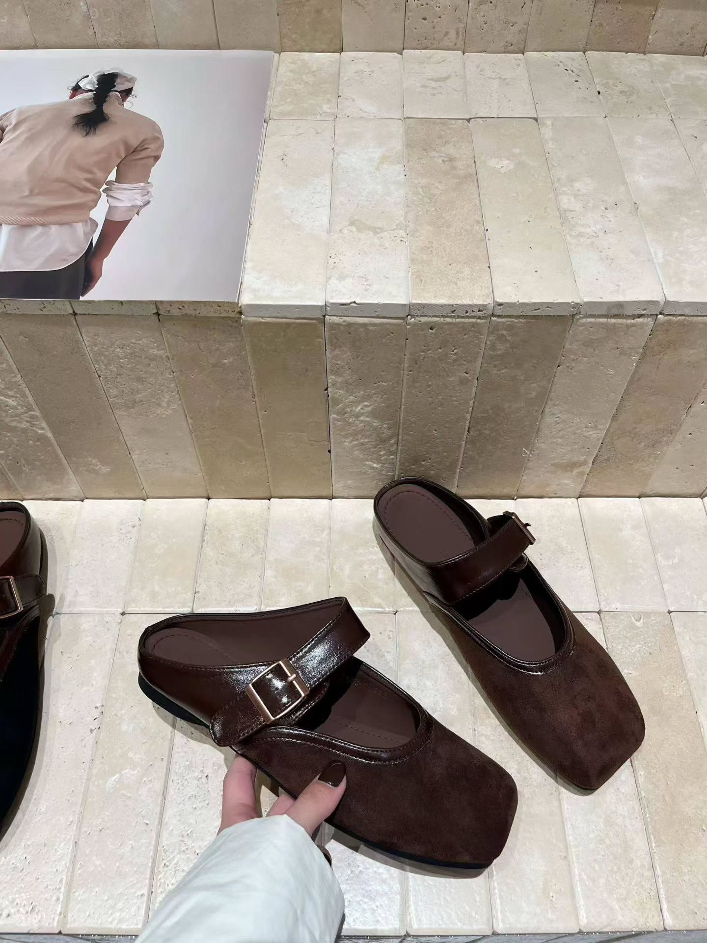 2583-3 复古气质半包鞋 🇨🇳